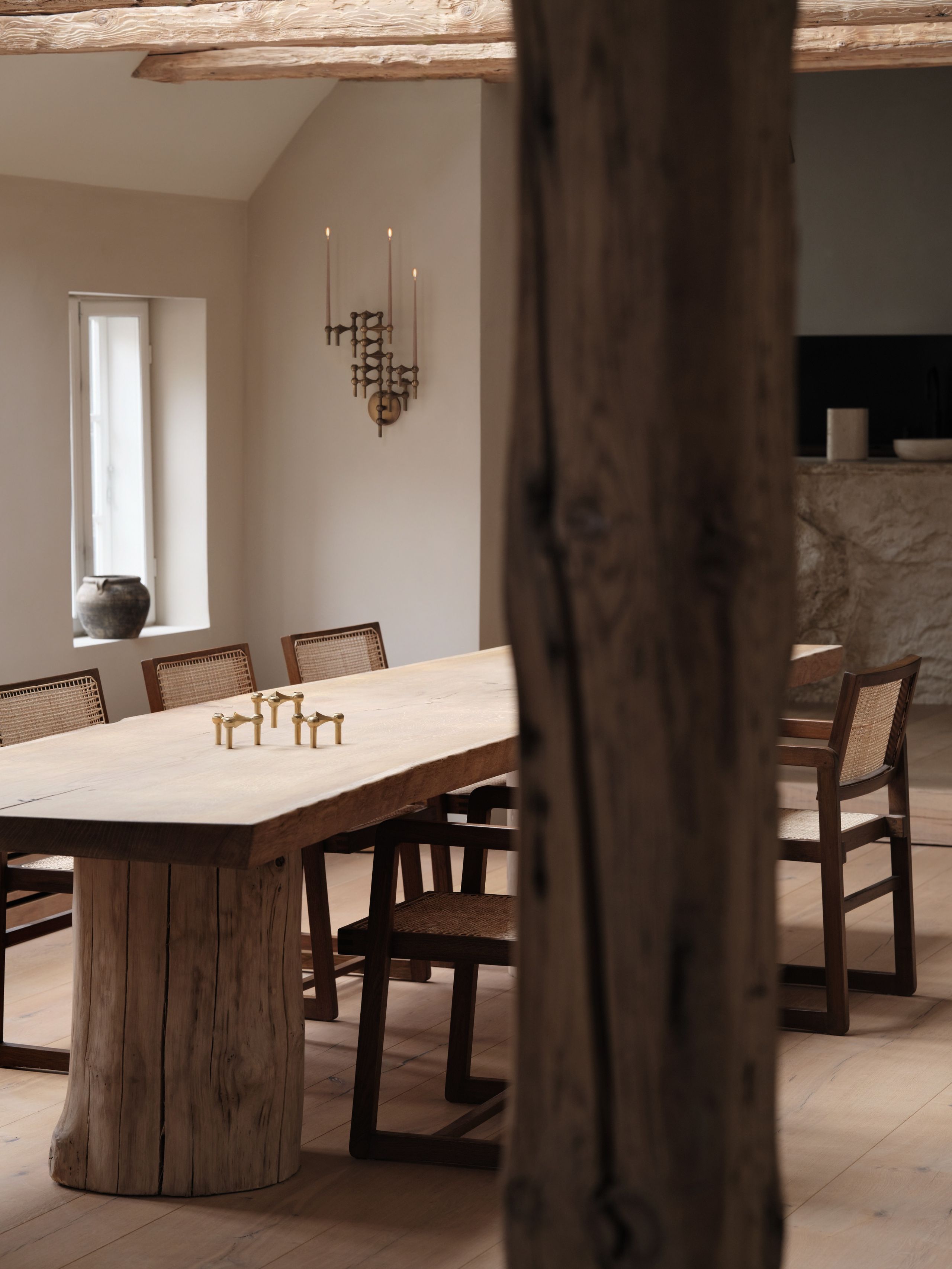 STOFF - Świecznik - Nagel Candle Holder - Brushed brass (Sæt á 3 stk.)