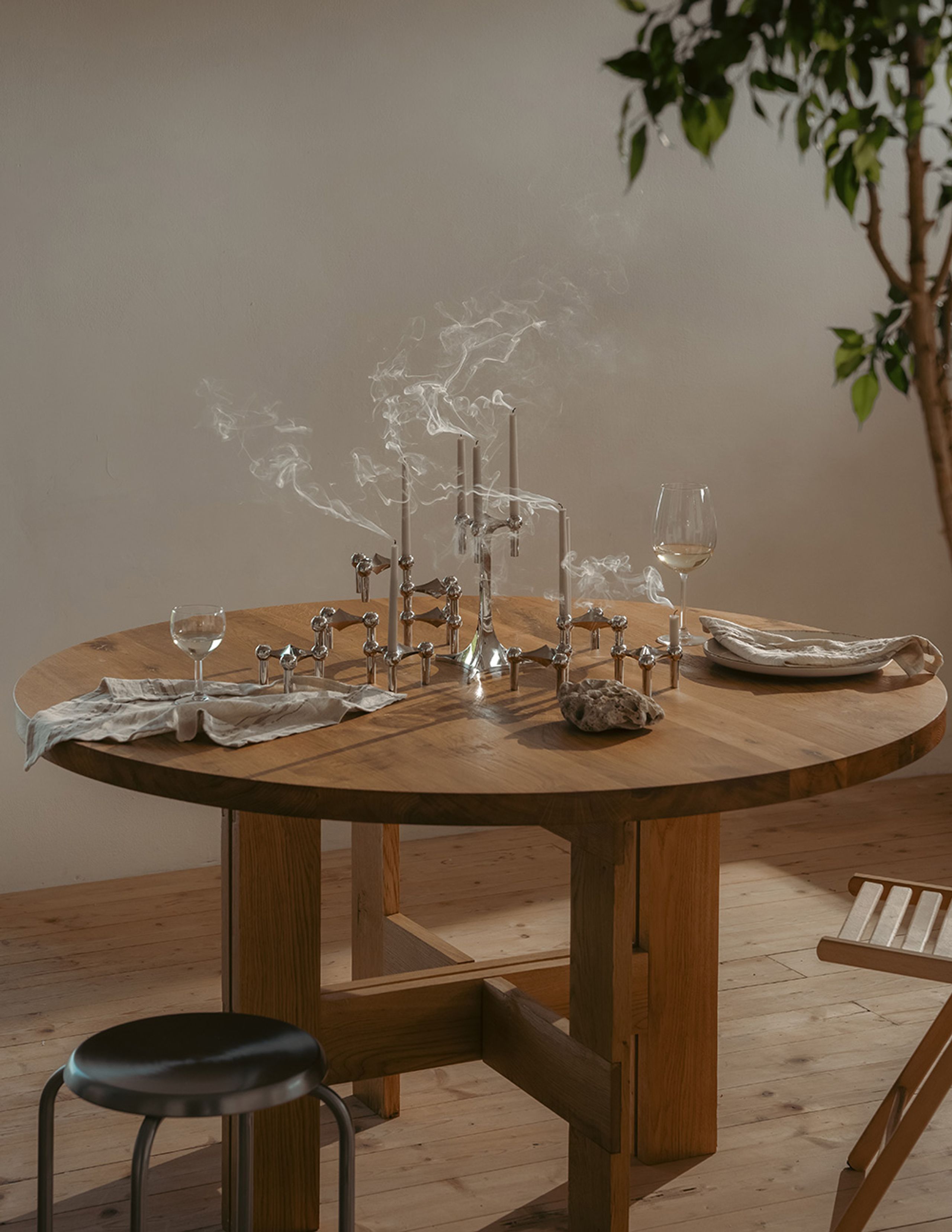 STOFF - Portacandele - Nagel Candle Holder - Chrome