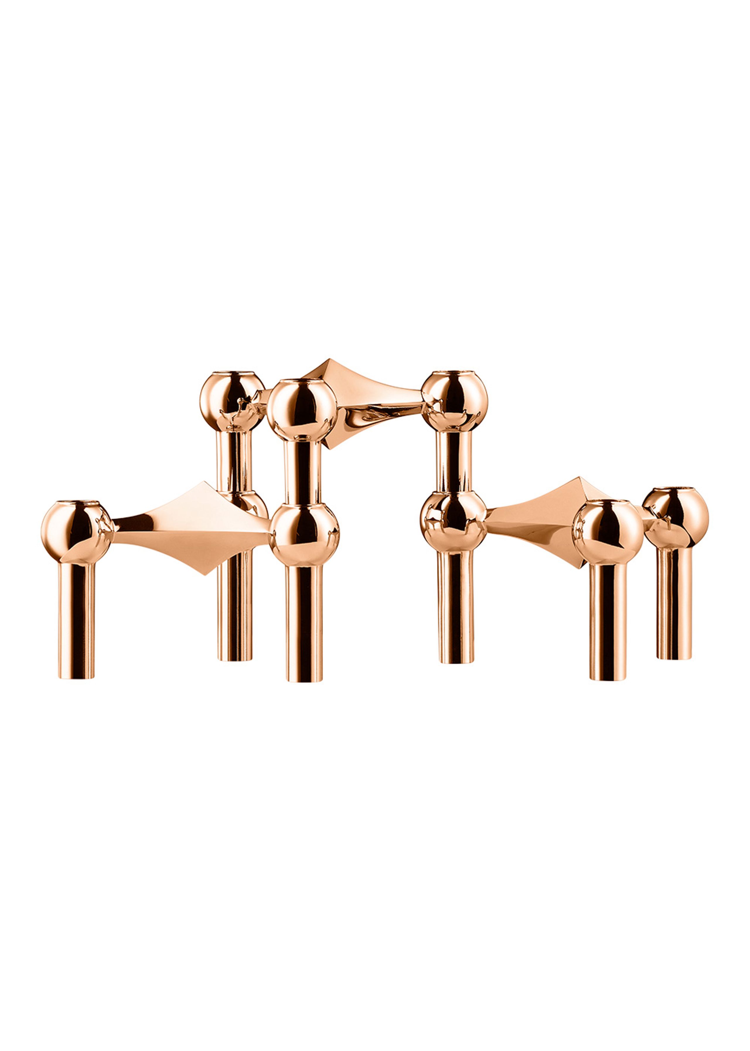 STOFF - Porte-bougies - Nagel Candle Holder - Rosa Guld (Sæt á 3 stk.)