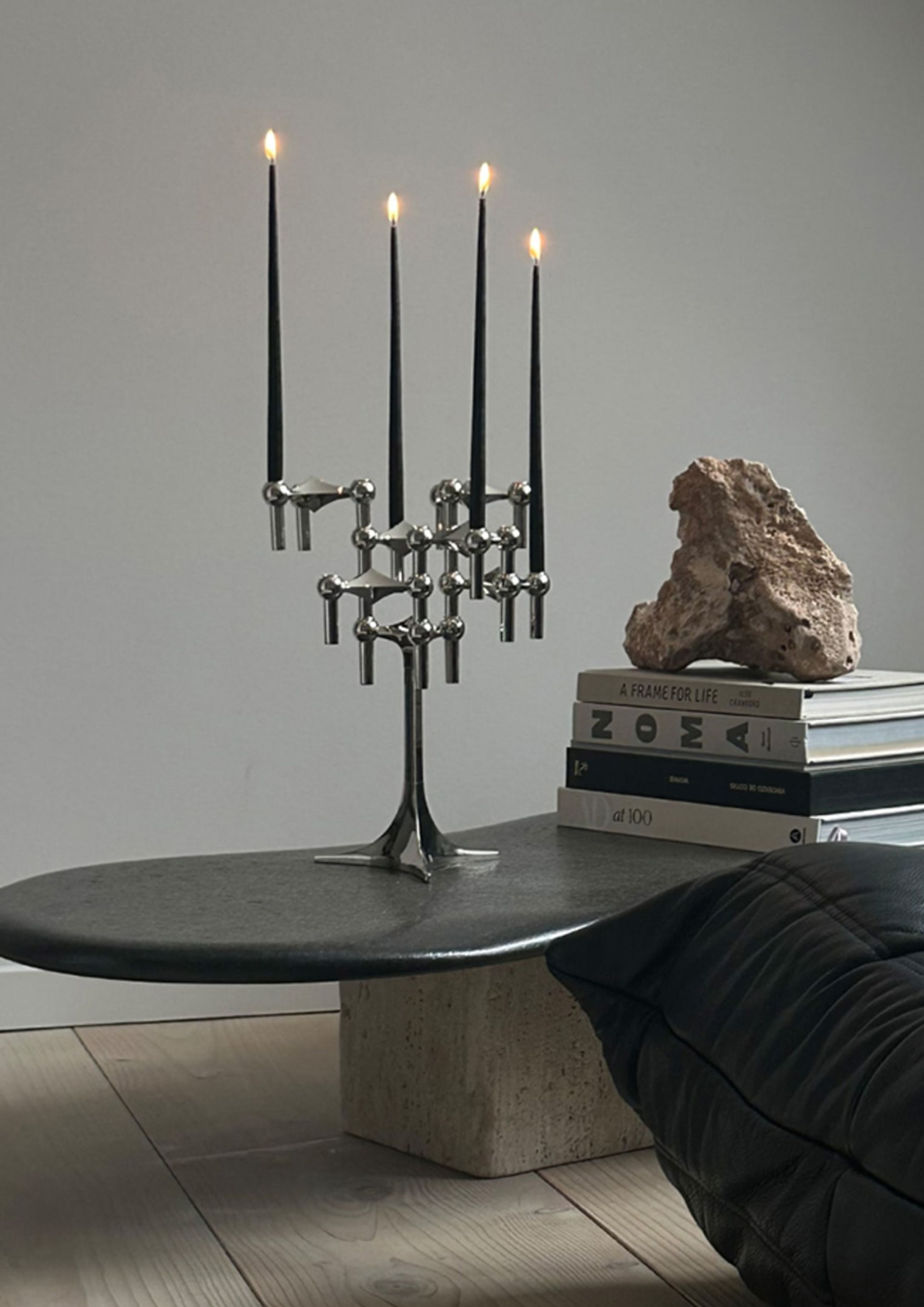 STOFF - Kerzenhalter - Nagel stand - Crome