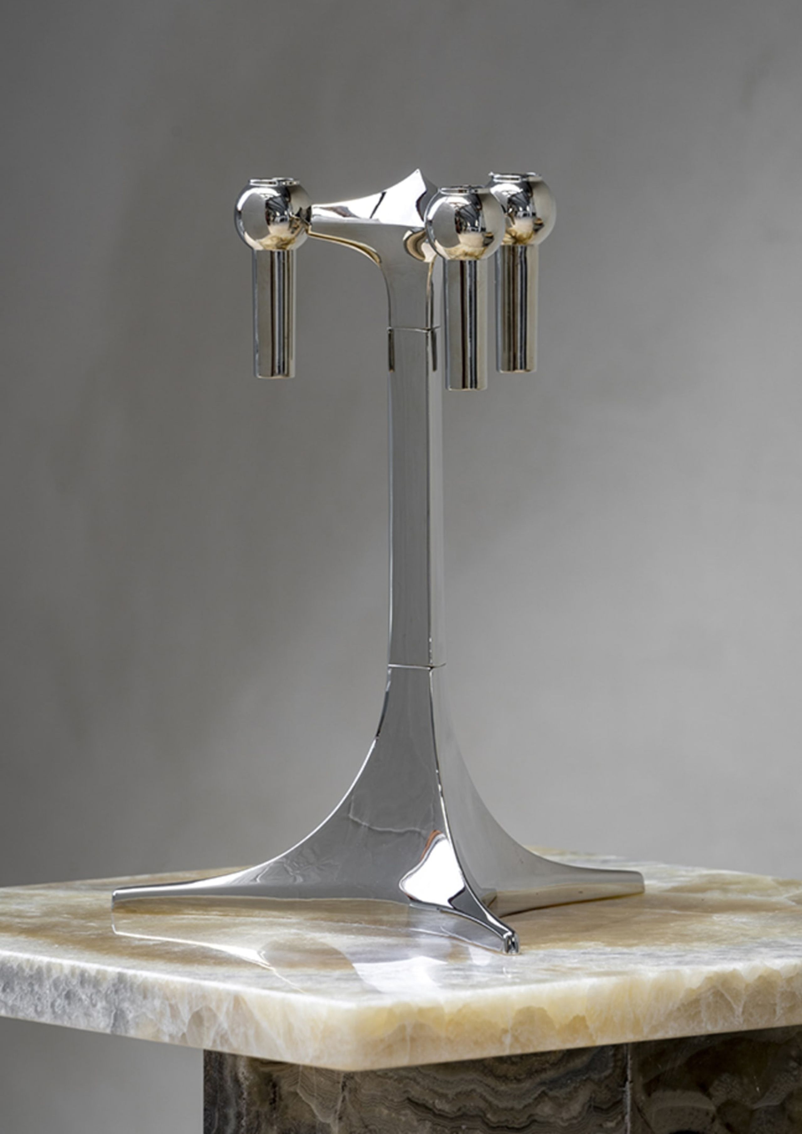 STOFF - Kerzenhalter - Nagel stand - Crome