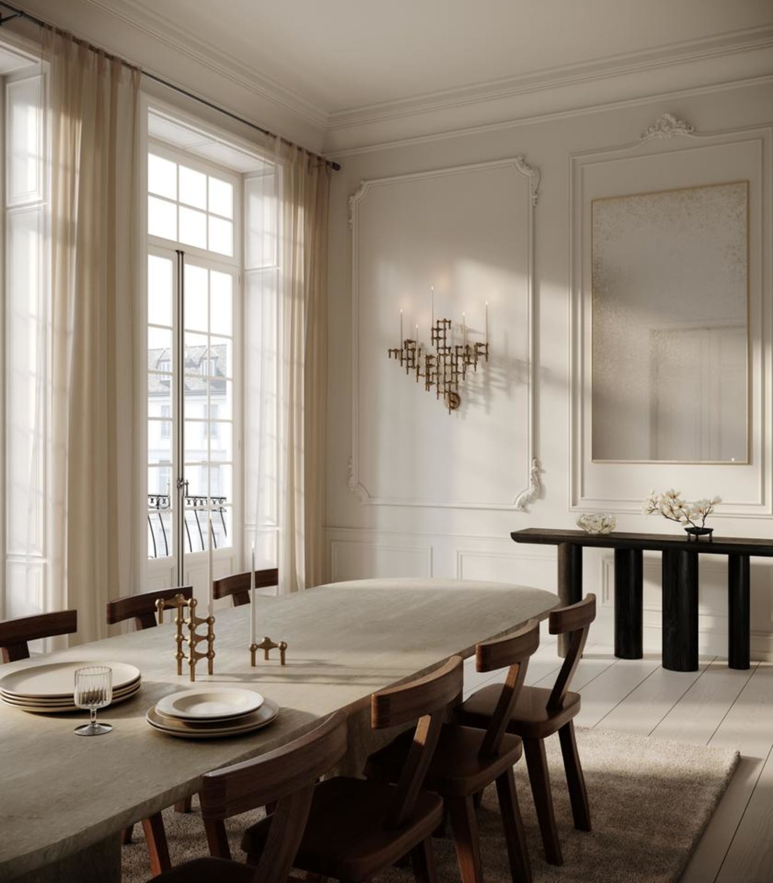 STOFF - Lysestage - Nagel wall hanger - Bronzed Brass