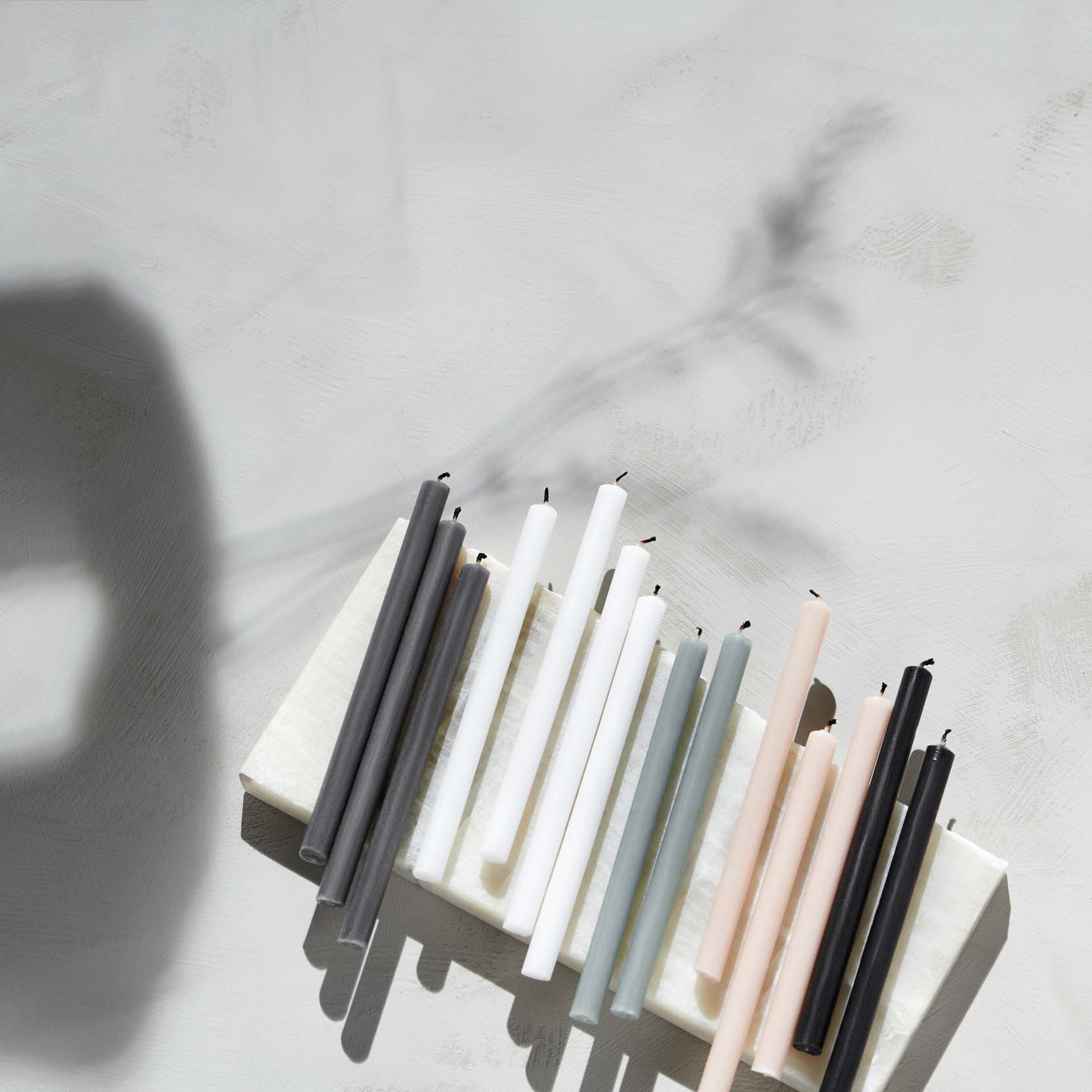 STOFF - Velas - Taper Candles - Grey