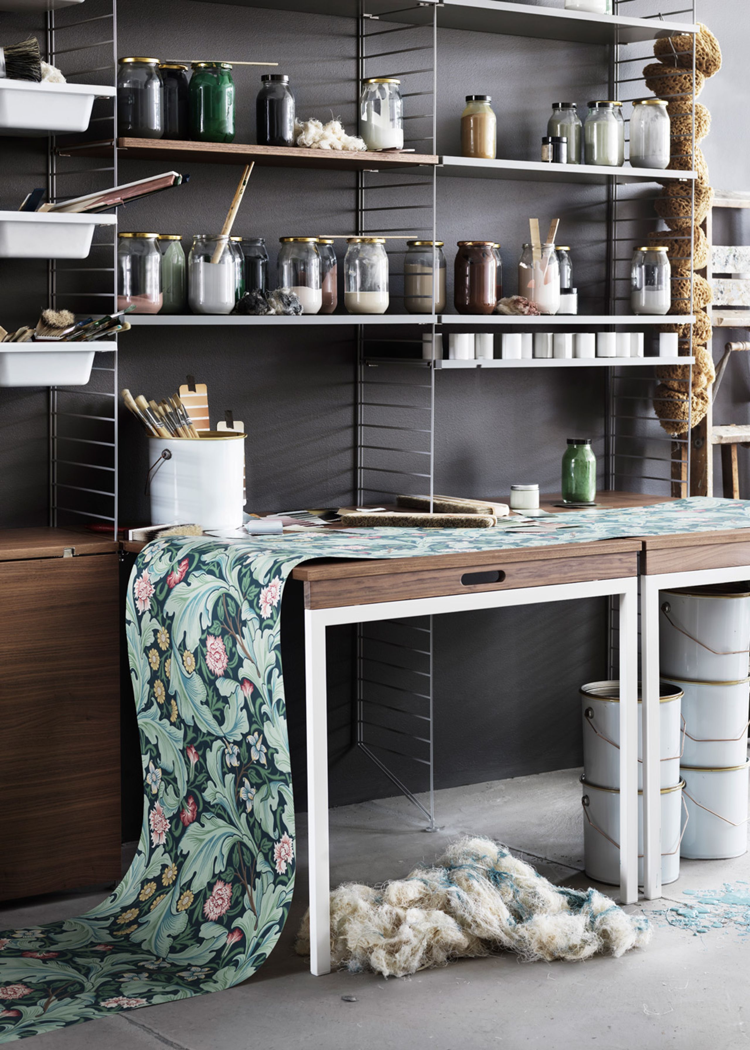 String - Conseil d'administration - Folding Table - Black Stained Ash/Black