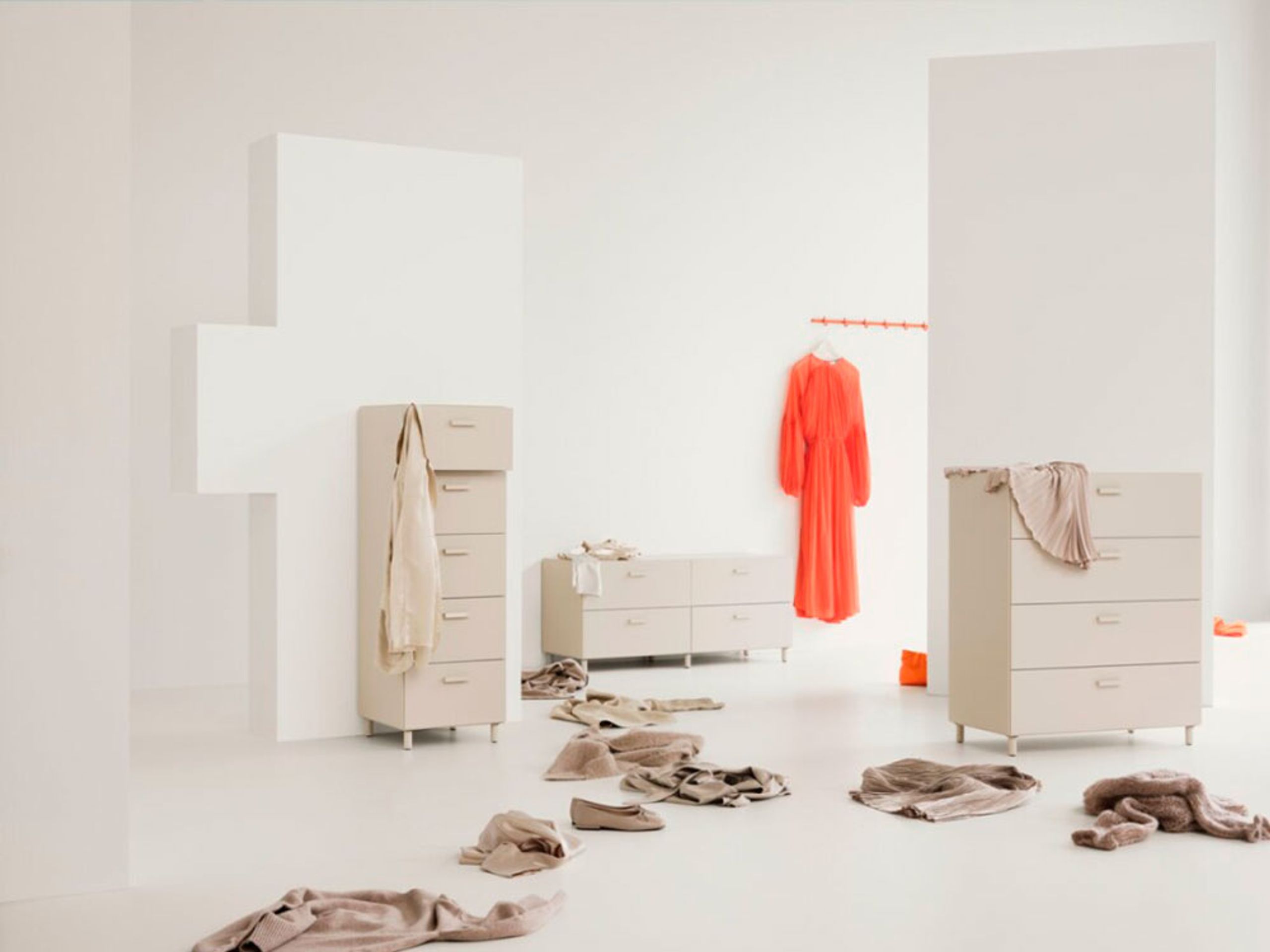 String Furniture - takkikoukut - Relief Hook Rail - Grey - Small