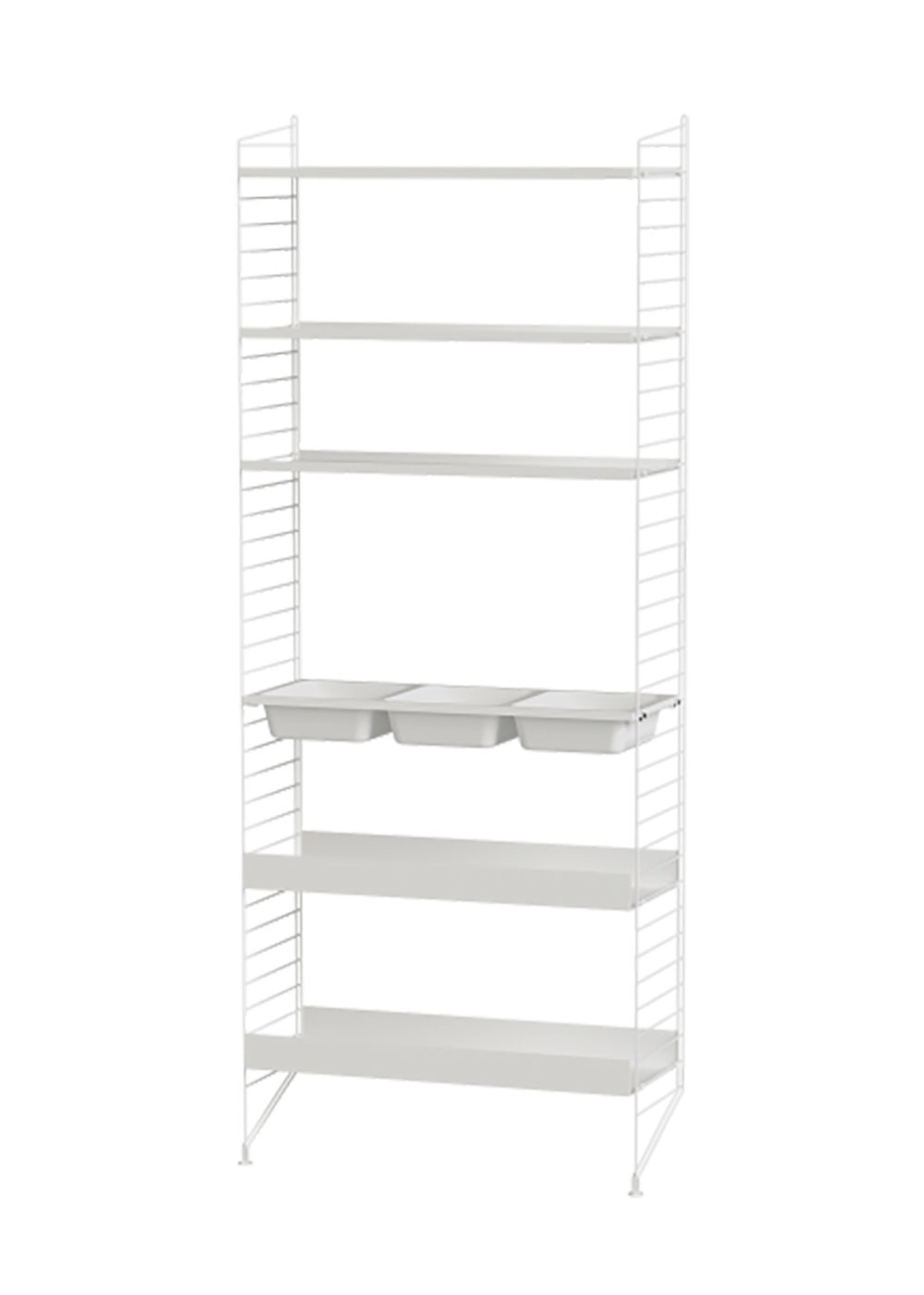 String Furniture - Regalsystem - Bathroom L - White / White