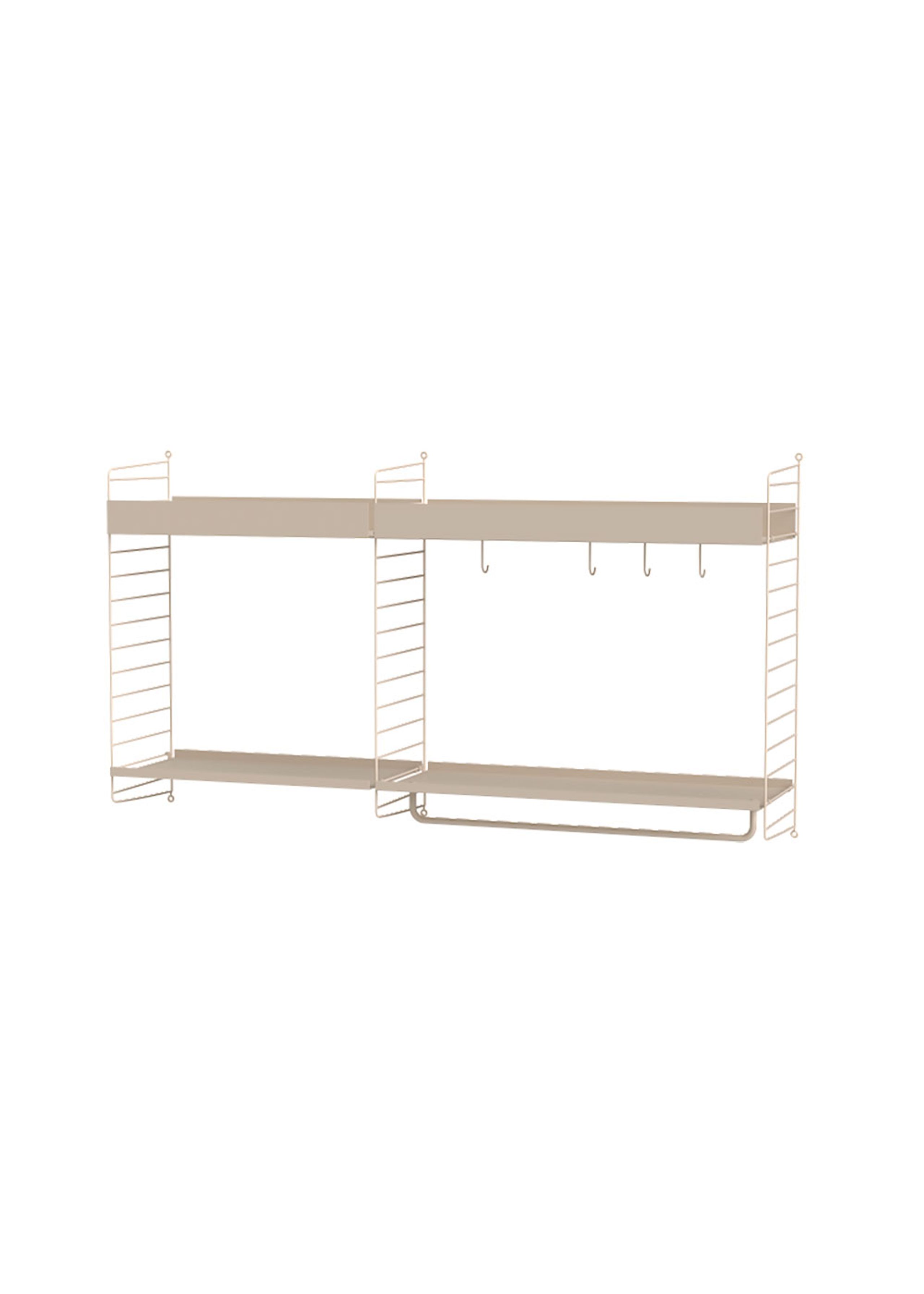 String Furniture - Shelving system - Kitchen A - Beige / Beige