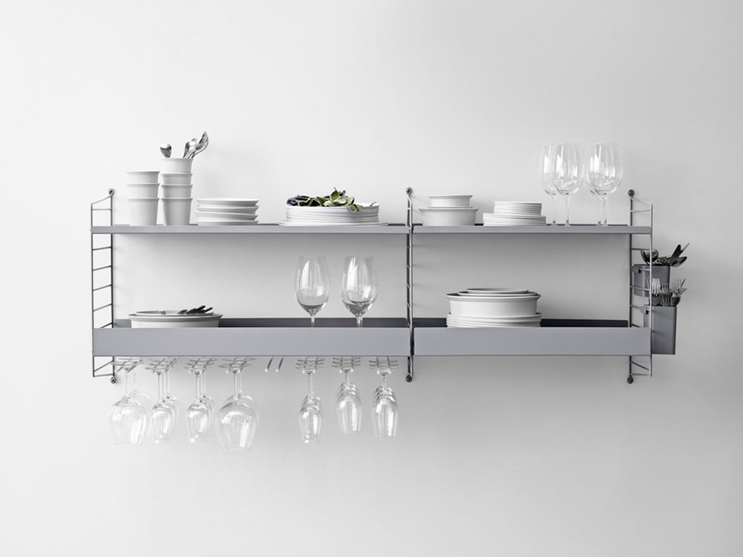 String Furniture - Hyllyjärjestelmä - Kitchen A - Black / Black