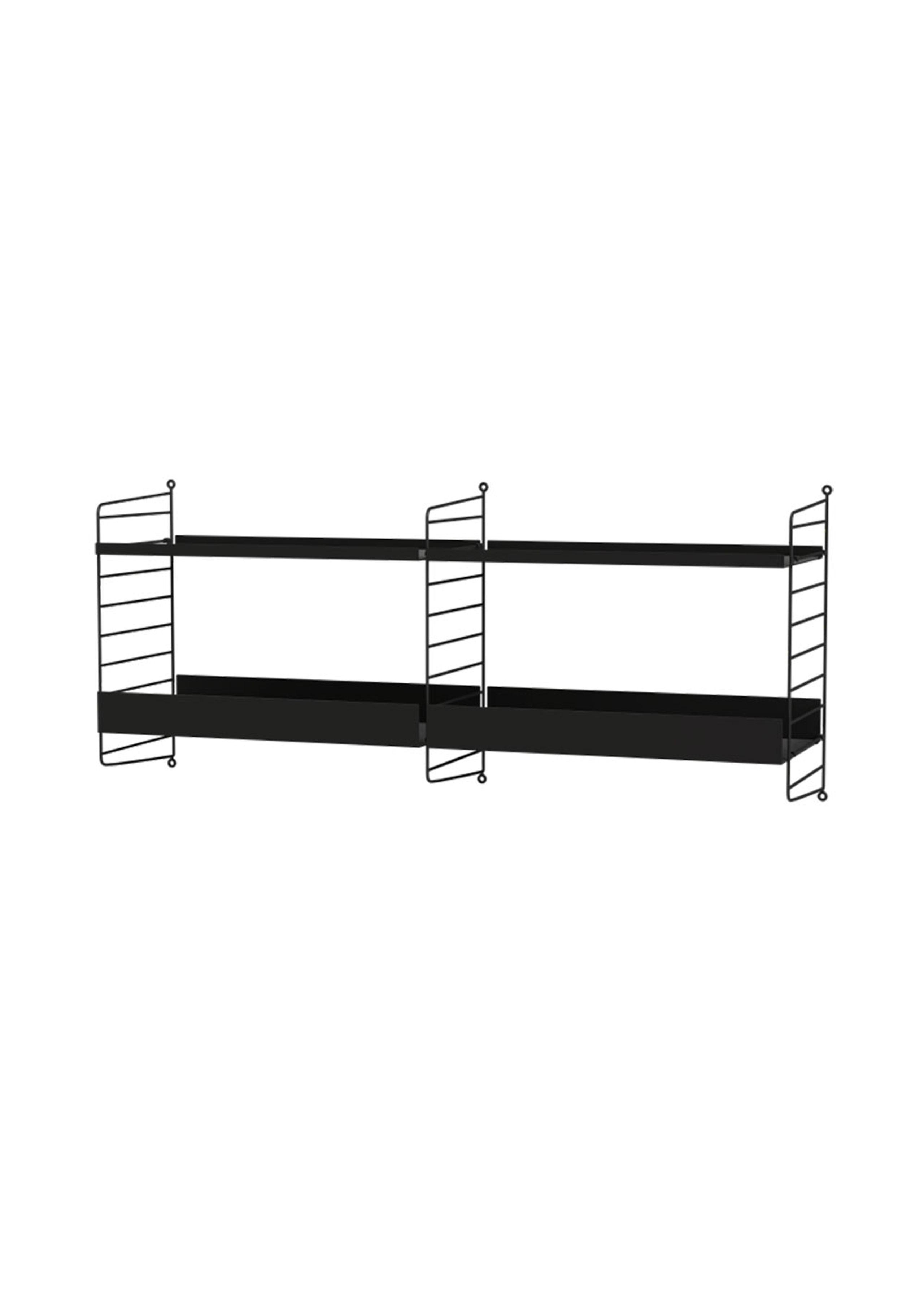 String Furniture - Hyllsystem - Kitchen B - Black / Black