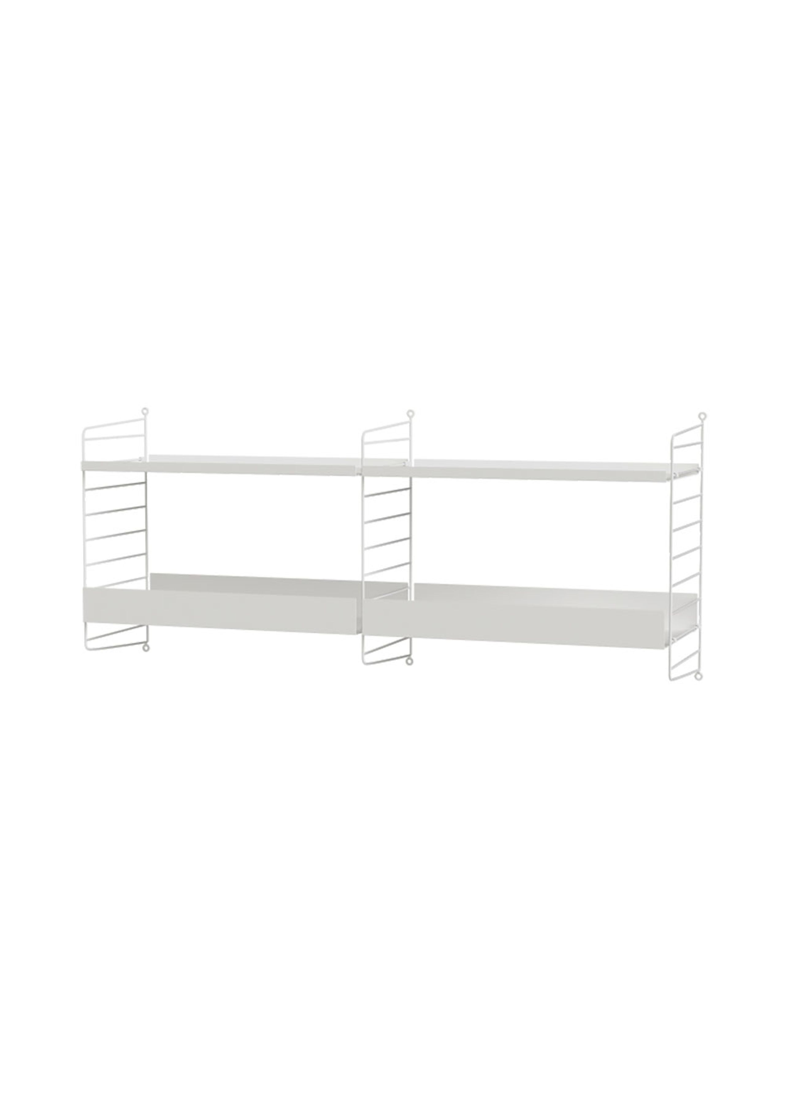 String Furniture - Sistema di scaffalature - Kitchen B - White / White