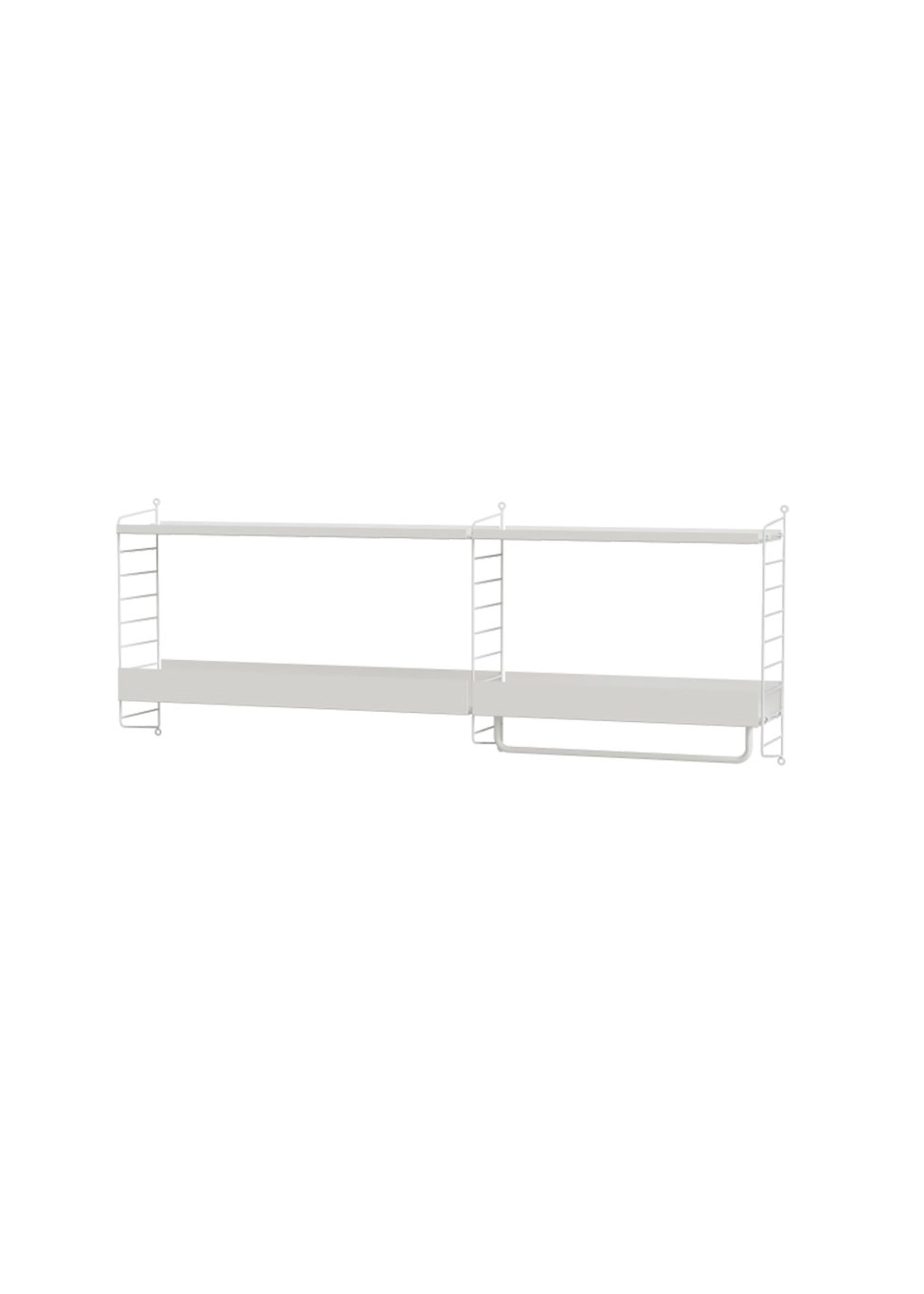 String Furniture - Shelving system - Kitchen C - White / White