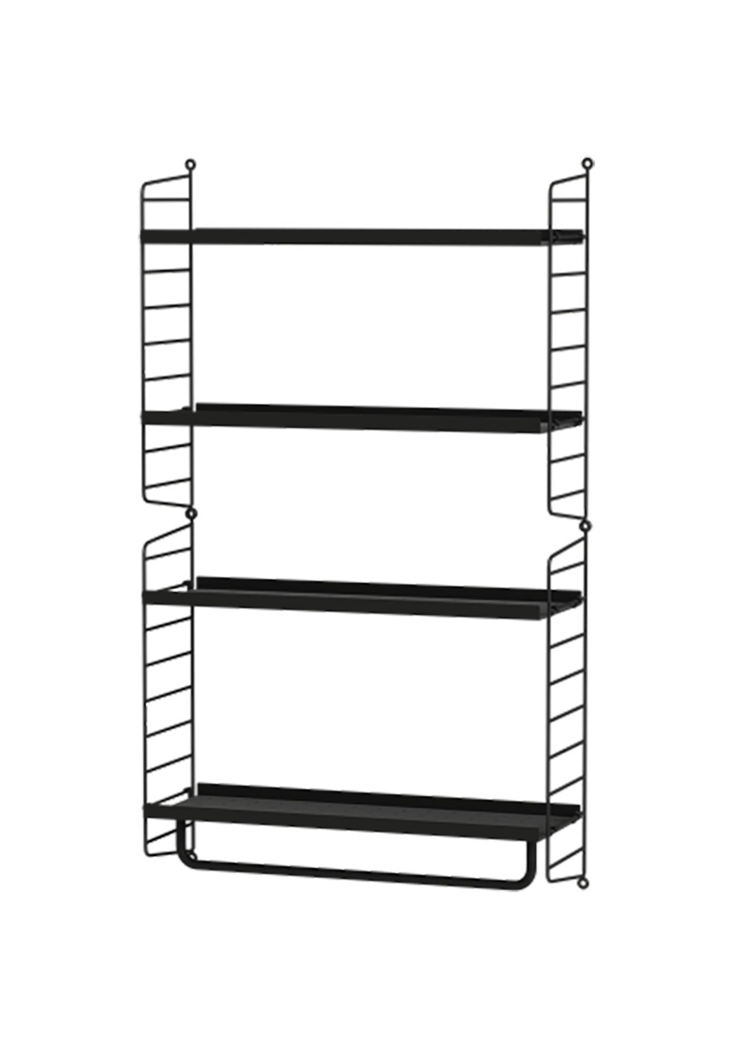 String Furniture - Reolsystem - Kitchen D - Black / Black