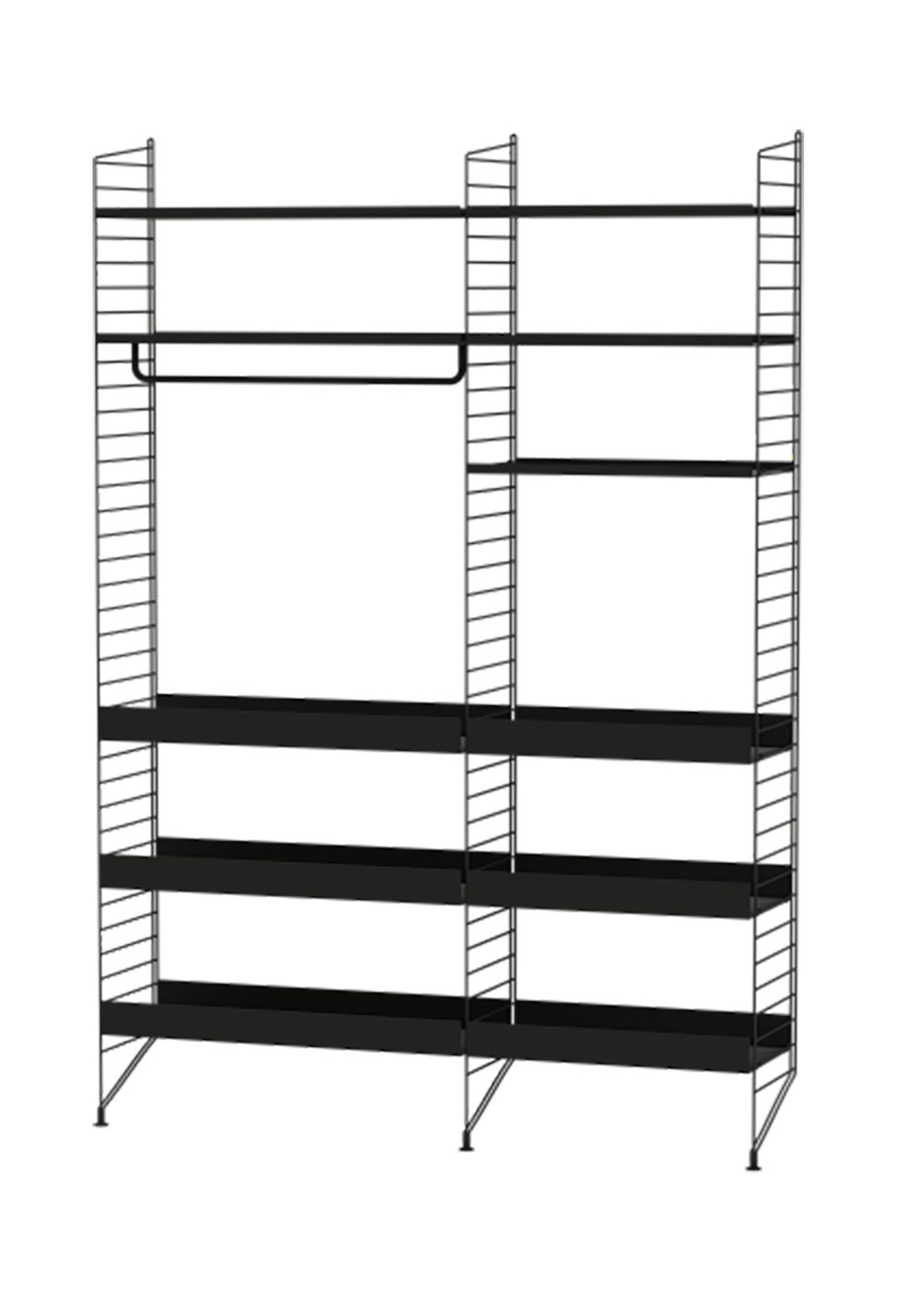 String Furniture - Reolsystem - Kitchen F - Black / Black