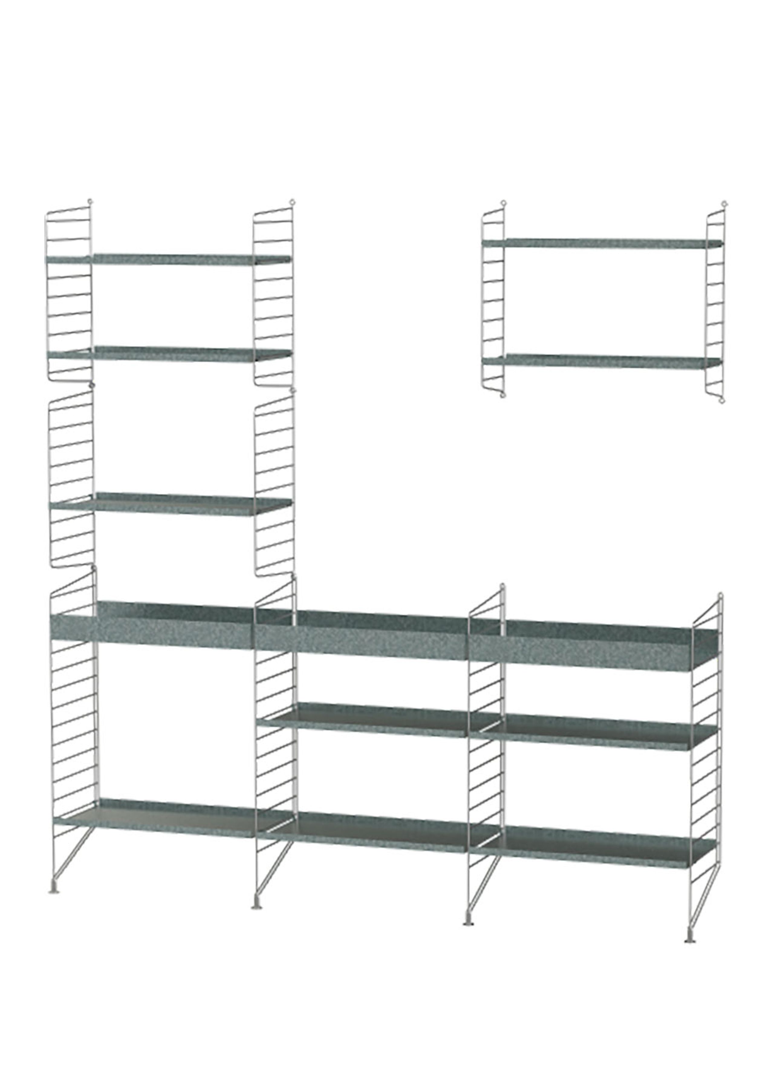 String Furniture - Système de rayonnage - Outdoor H - Galvanized / Galvanized