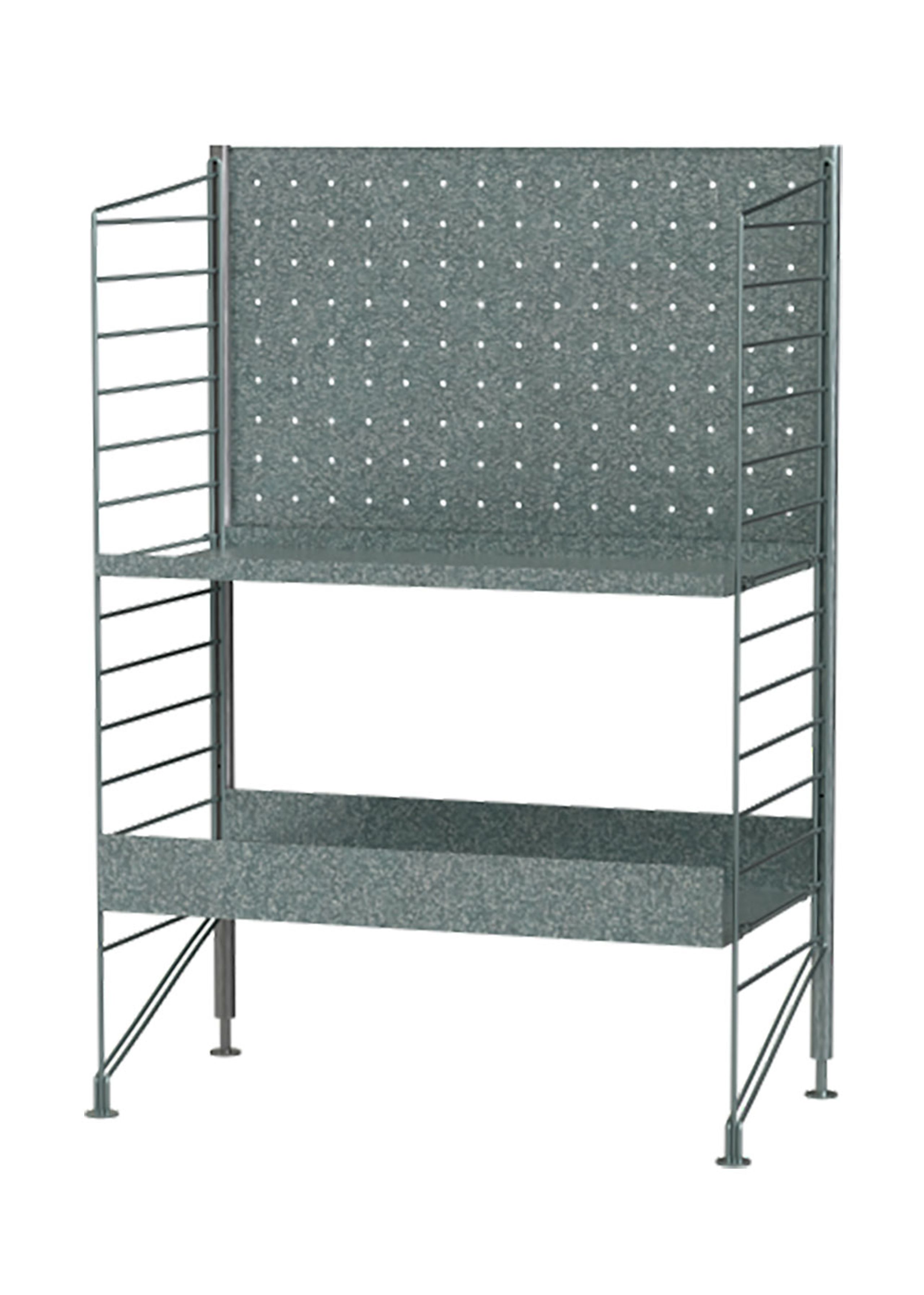 String Furniture - Shelving system - Outdoor I - Galvanized / Galvanized