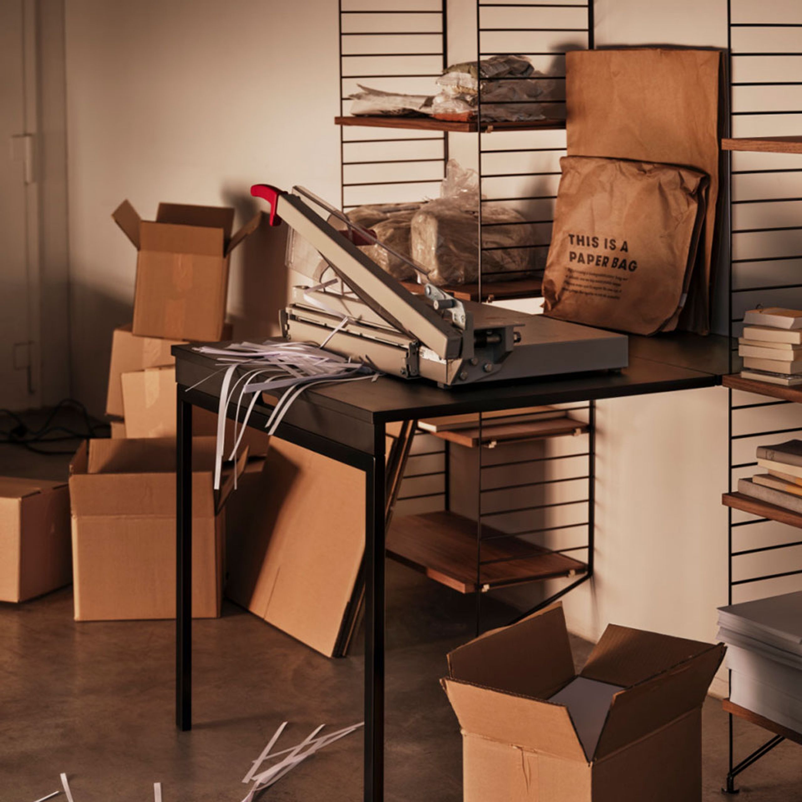 String Furniture - Rekken - Workspace D - Beige / Beige