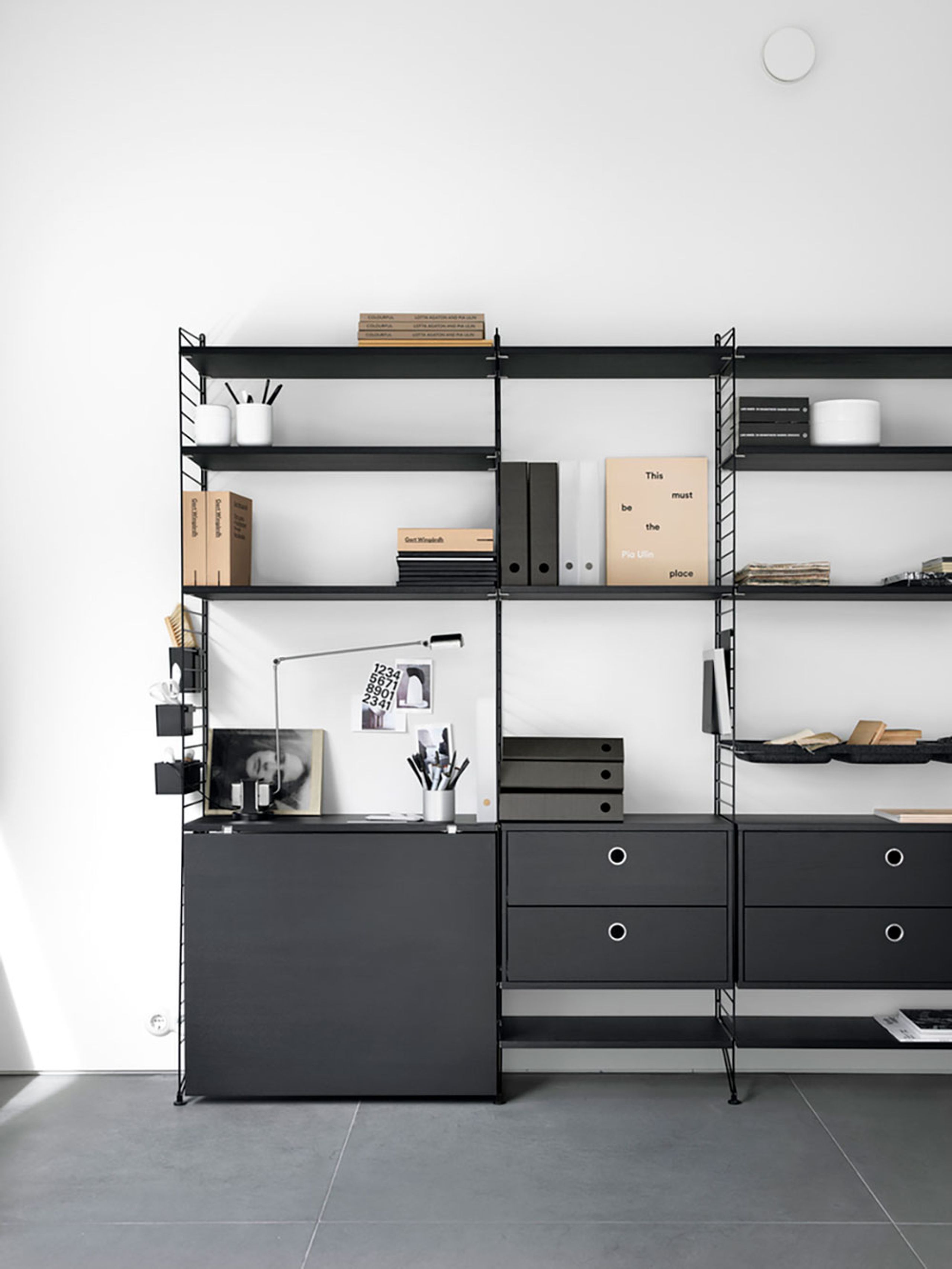 String Furniture - Rekken - Workspace E - Beige / Beige