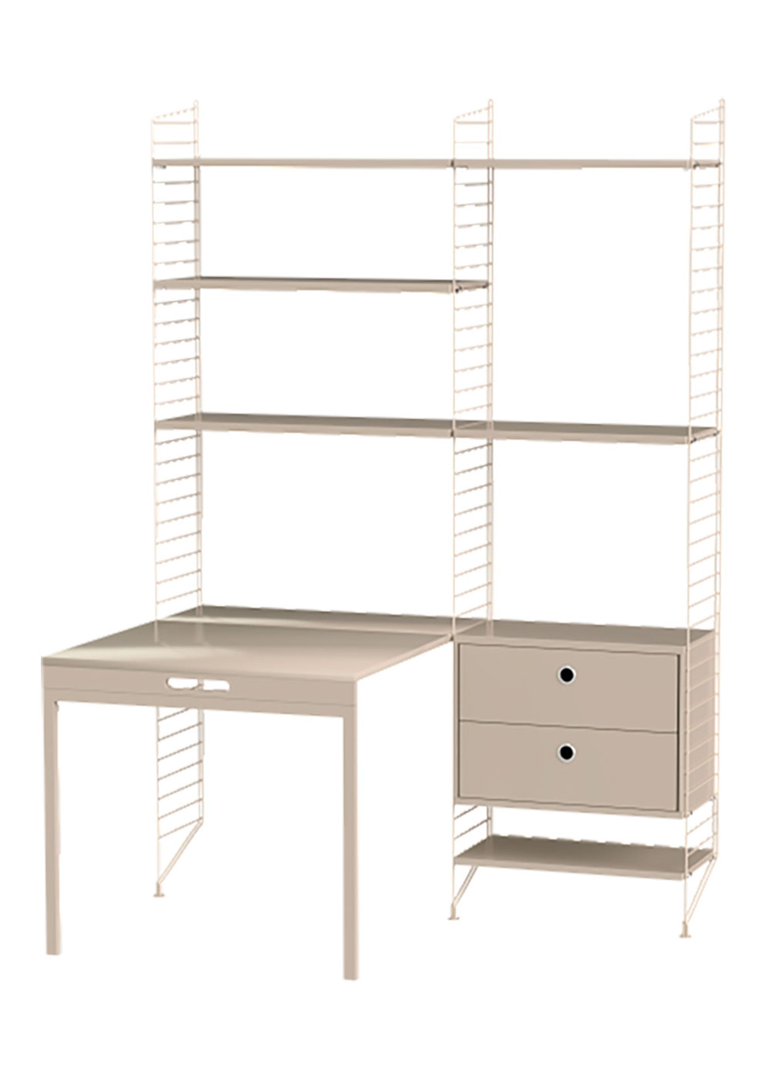 String Furniture - Rekken - Workspace E - Beige / Beige