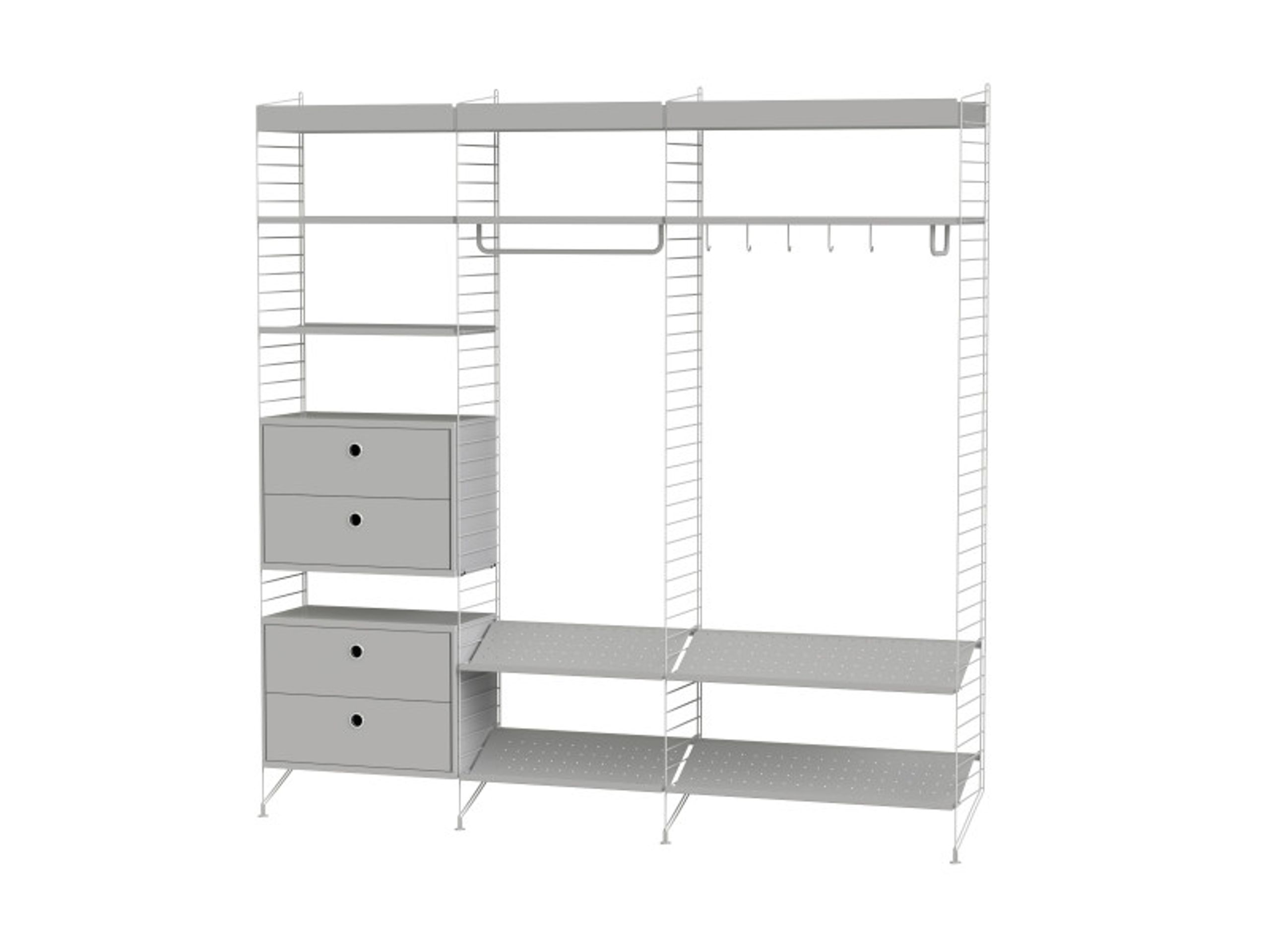 String - Display - Hallway - String Furniture - Grey - Hallway P