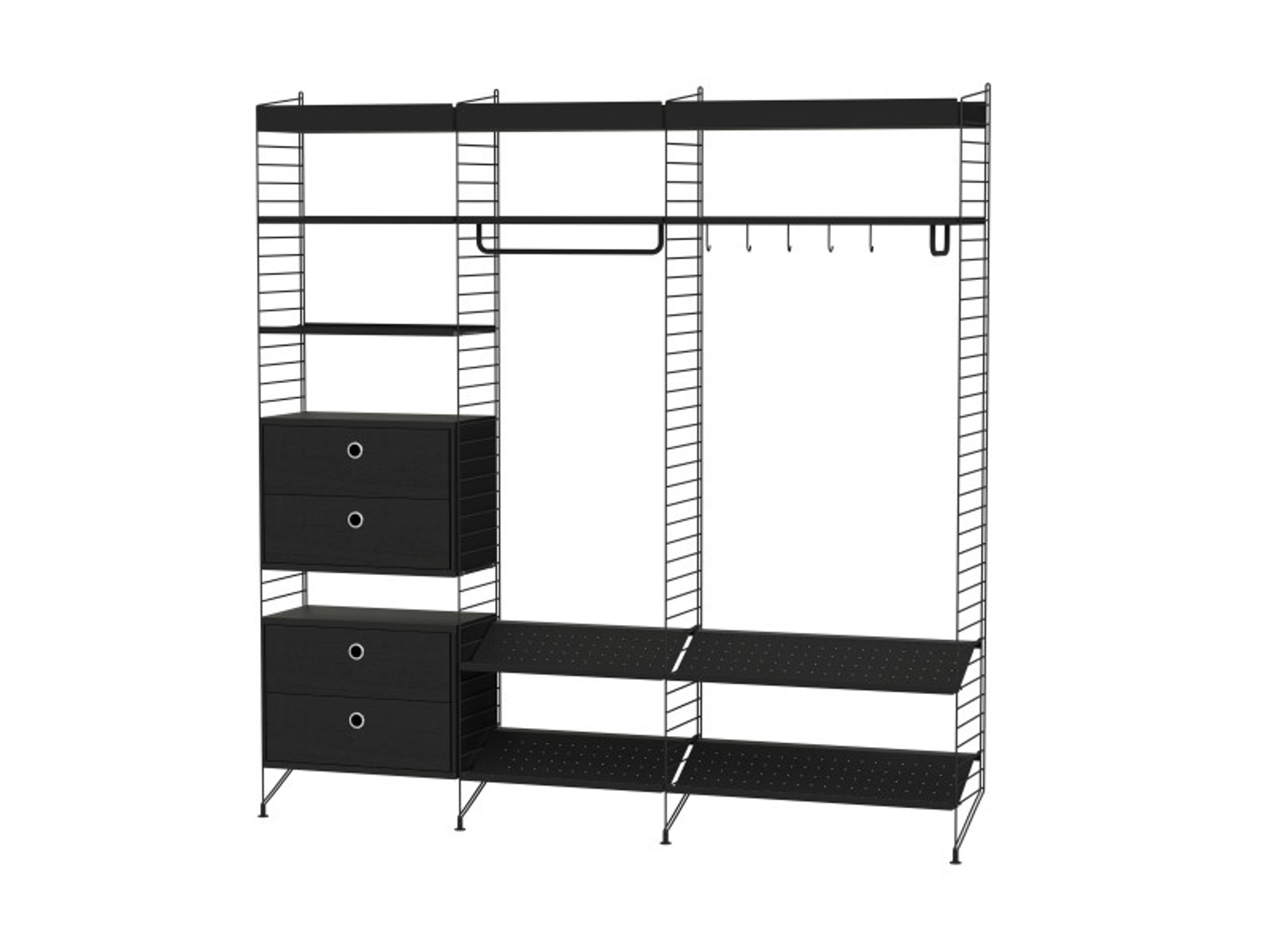 String - Display - Hallway - String Furniture - Black - Hallway P