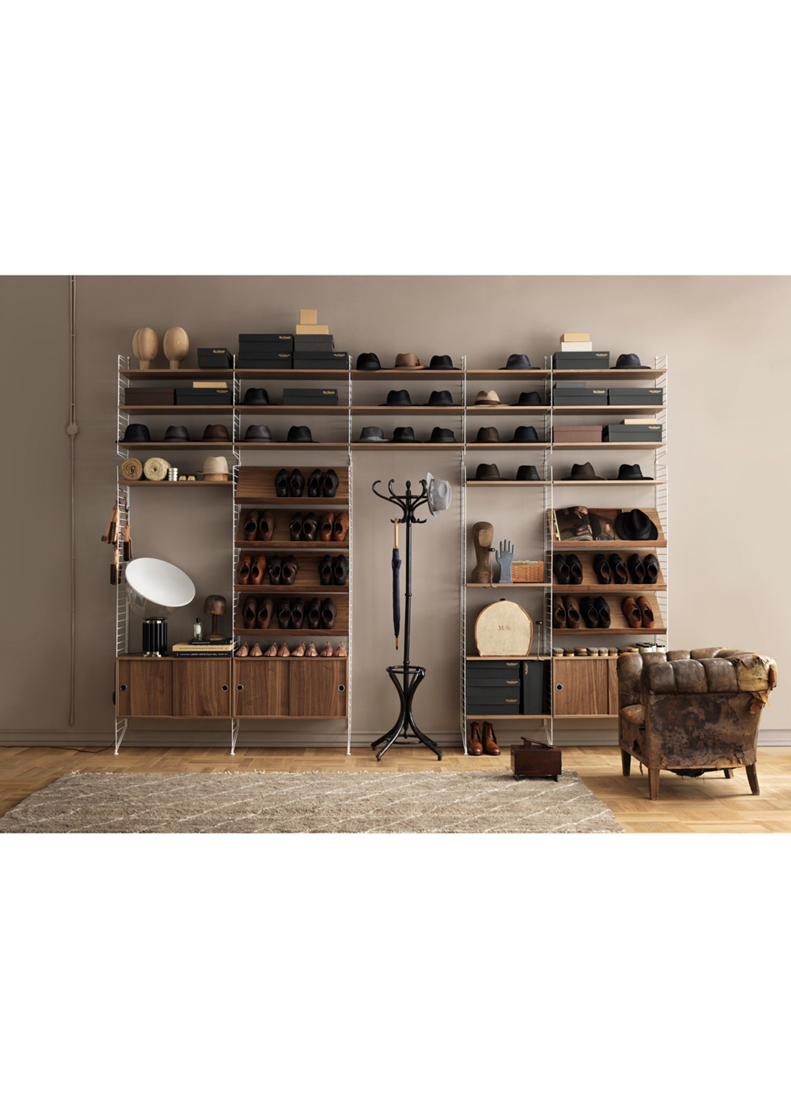 String - Szafka - Cabinet w/ Sliding Doors - Large - Grey