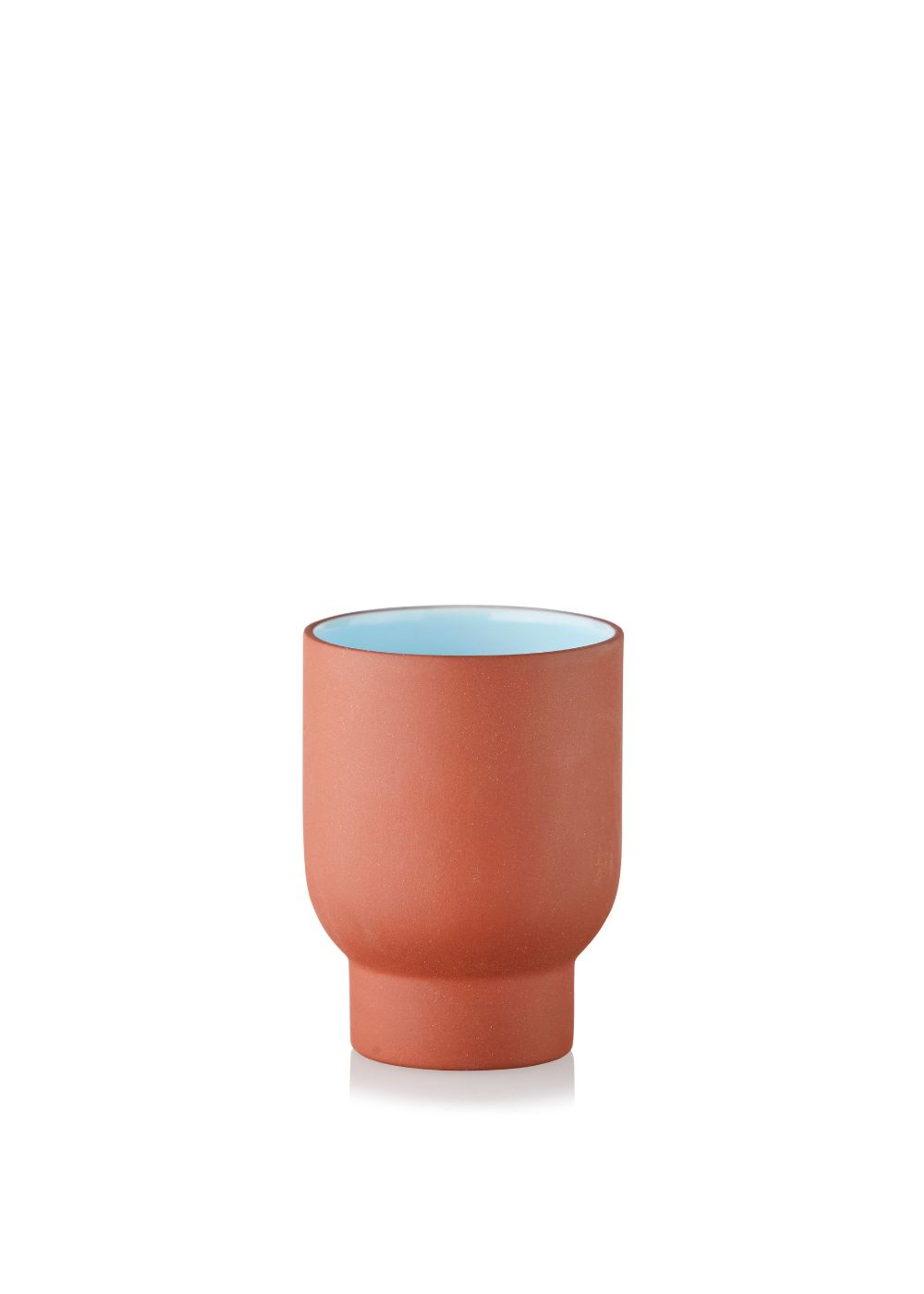 Studio About - Tasse - Clayware Cup - Tall - 2 pcs - Terracotta/Blue