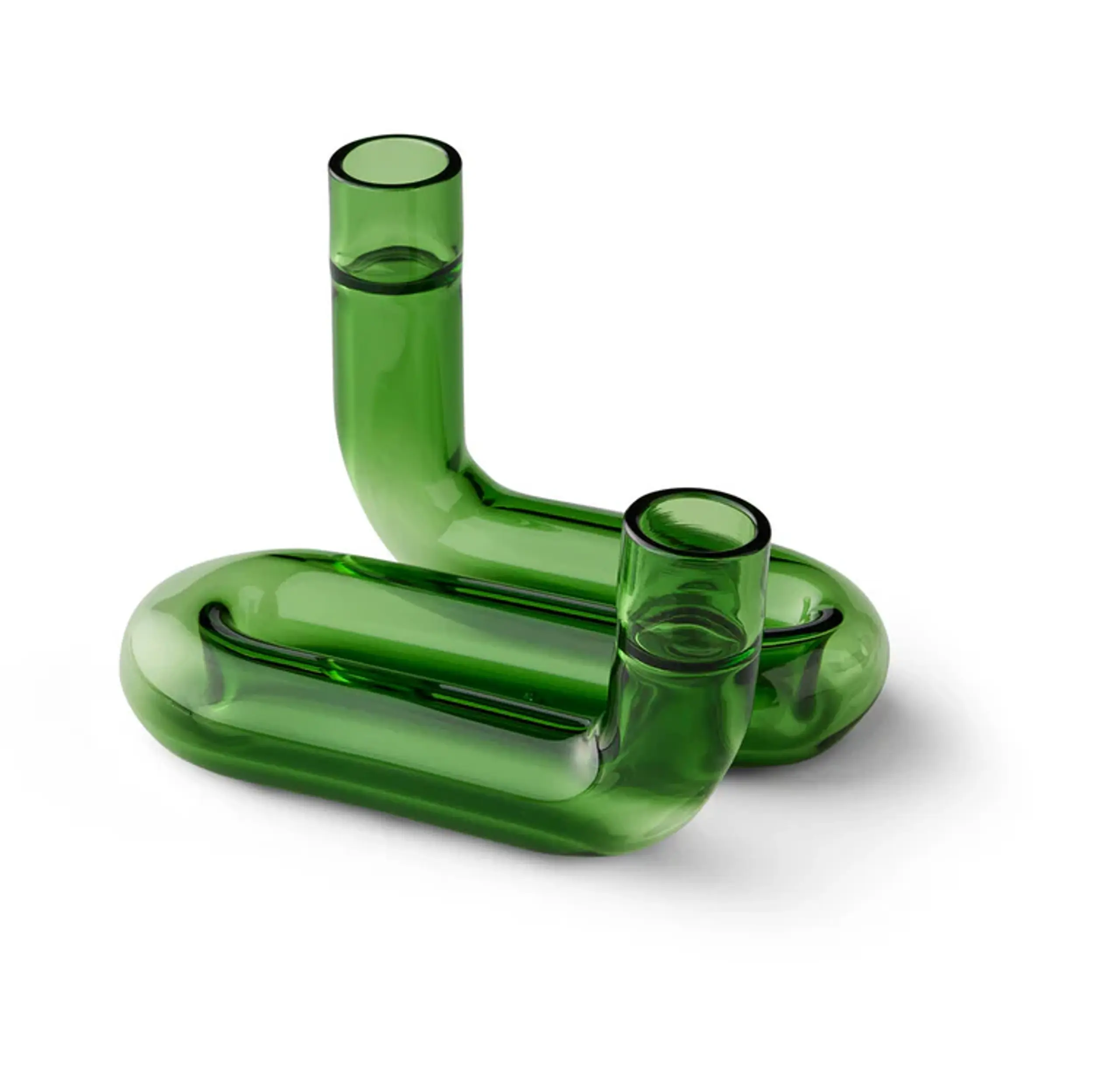 Studio About - Kerzenhalter - Wave Candleholder / By Mikkel Lang Mikkelsen - Green