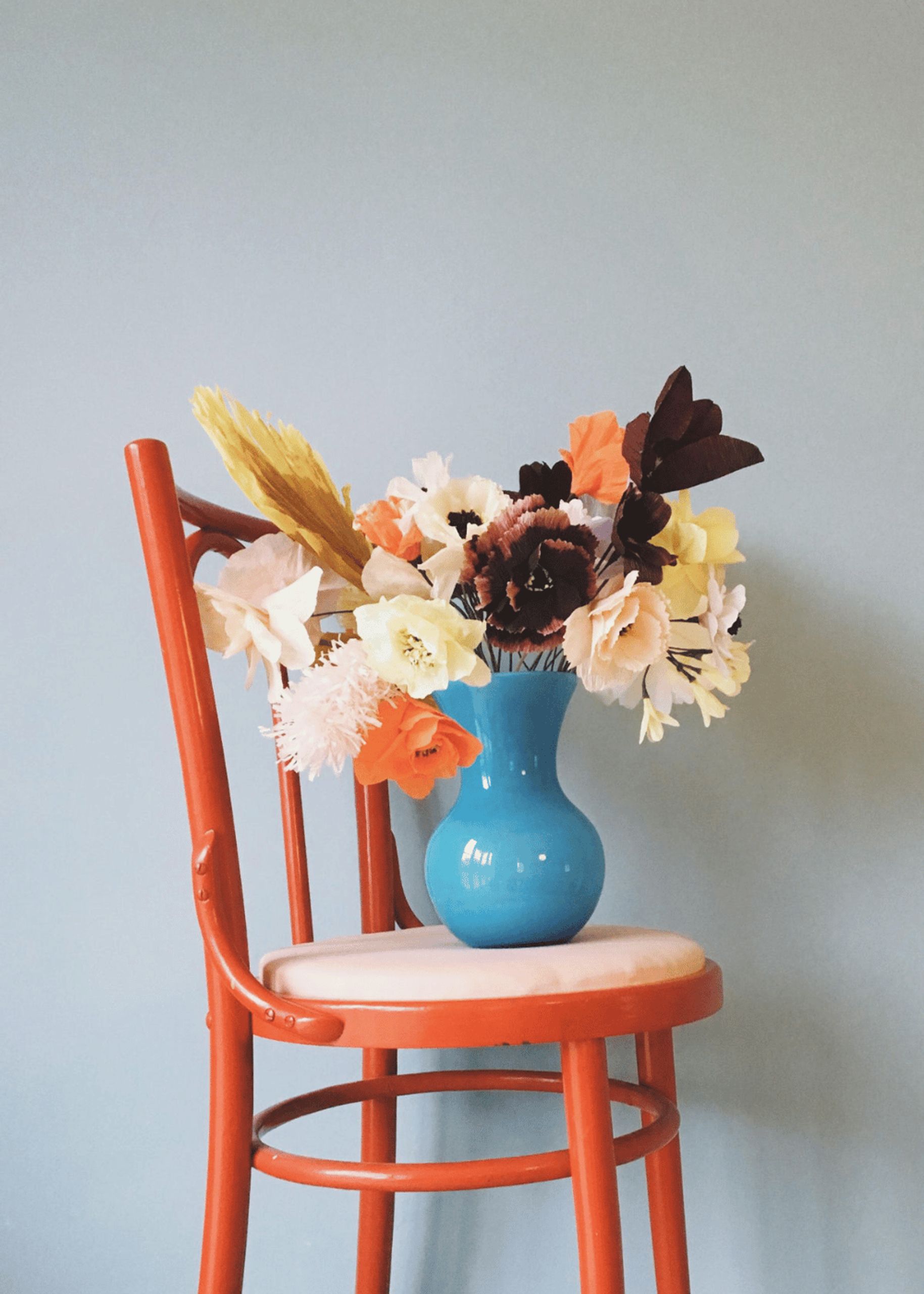 Studio About - Papirblomster - Paper Flower, Poppy - Orange