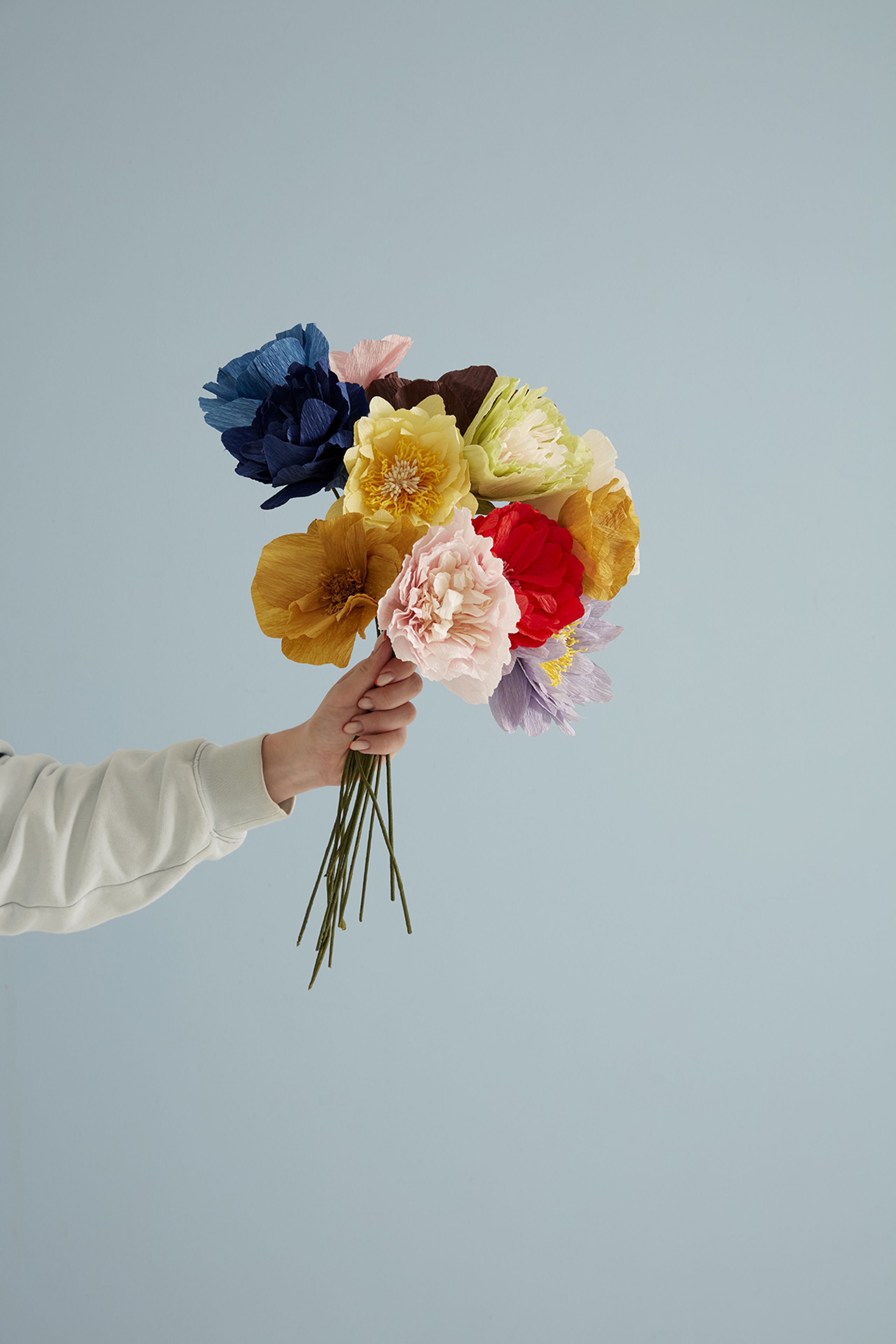 Studio About - Paper Flowers - Paper Flower, Himalayan Poppy - Blue