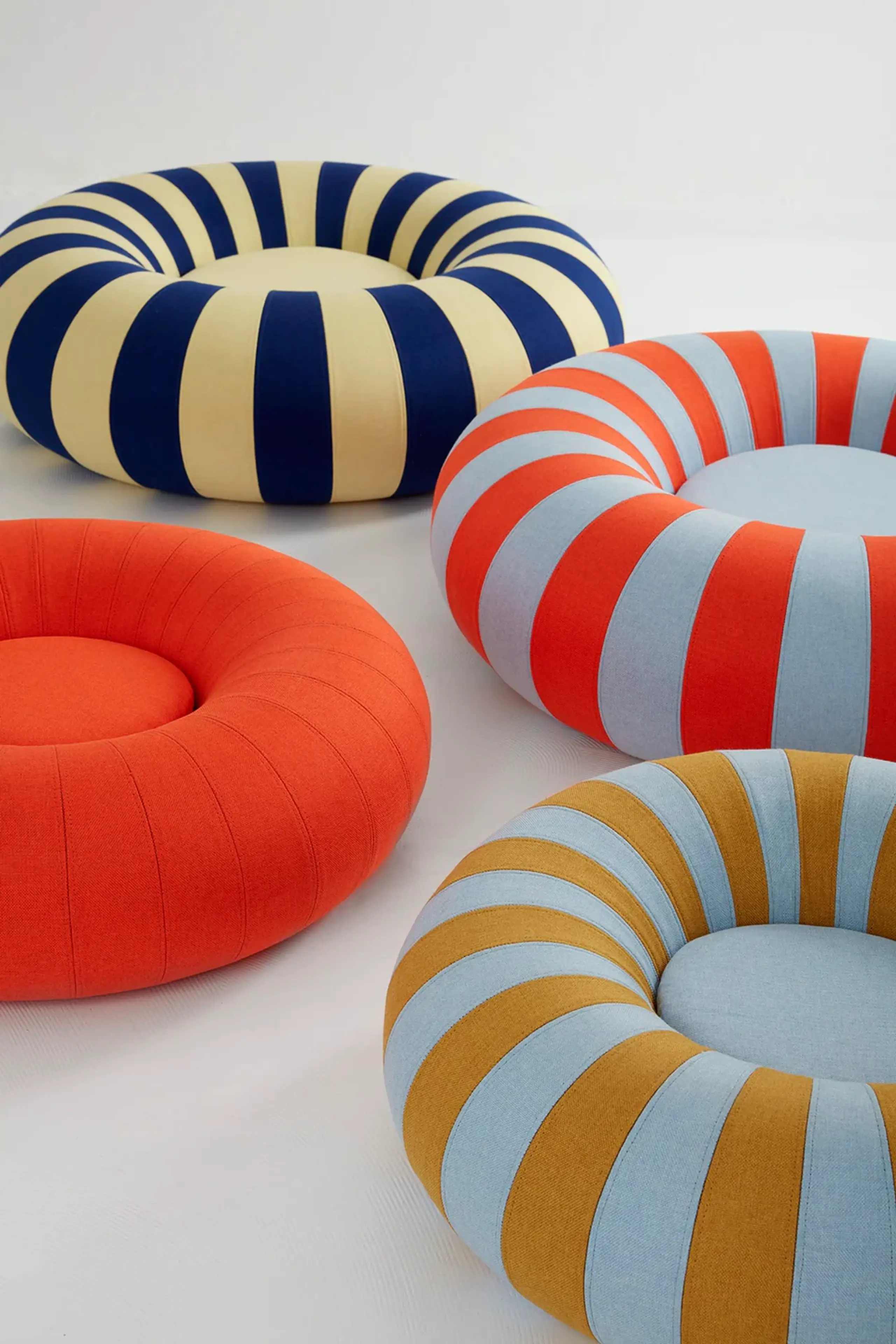 Studio About - Pouf - Float / By Mikkel Lang Mikkelsen - Blue/Ochre - Small