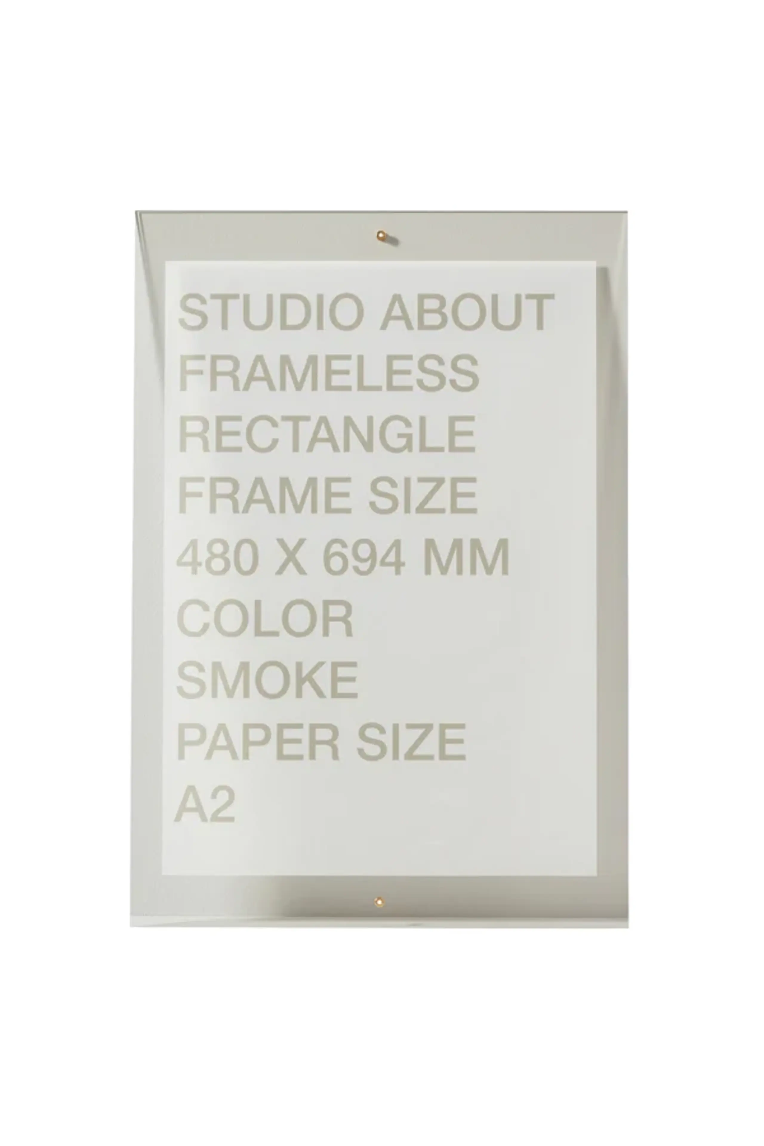 Studio About - Bilderrahmen - Frameless - A2 - FRAMELESS, A2, RECTANGLE, SMOKE