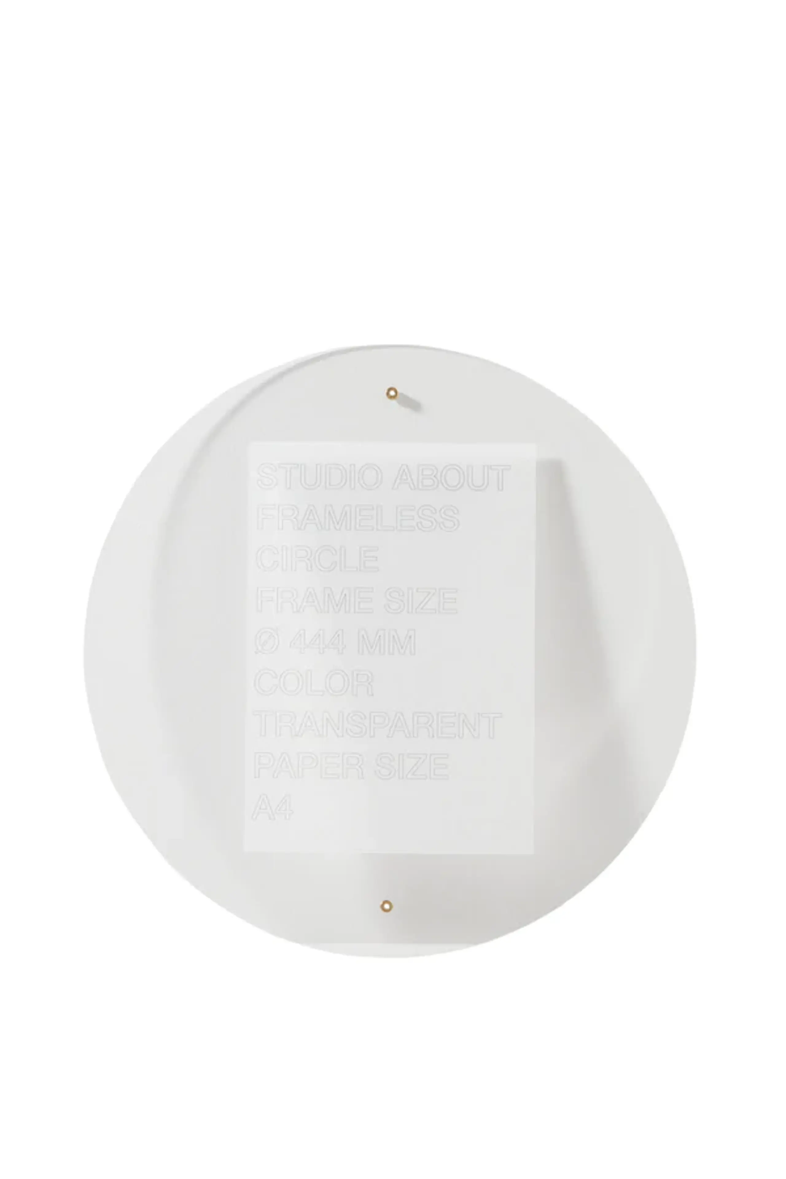 Studio About - Marcos - Frameless - A4, Circle - FRAMELESS, A4, CIRCLE, TRANSPARENT