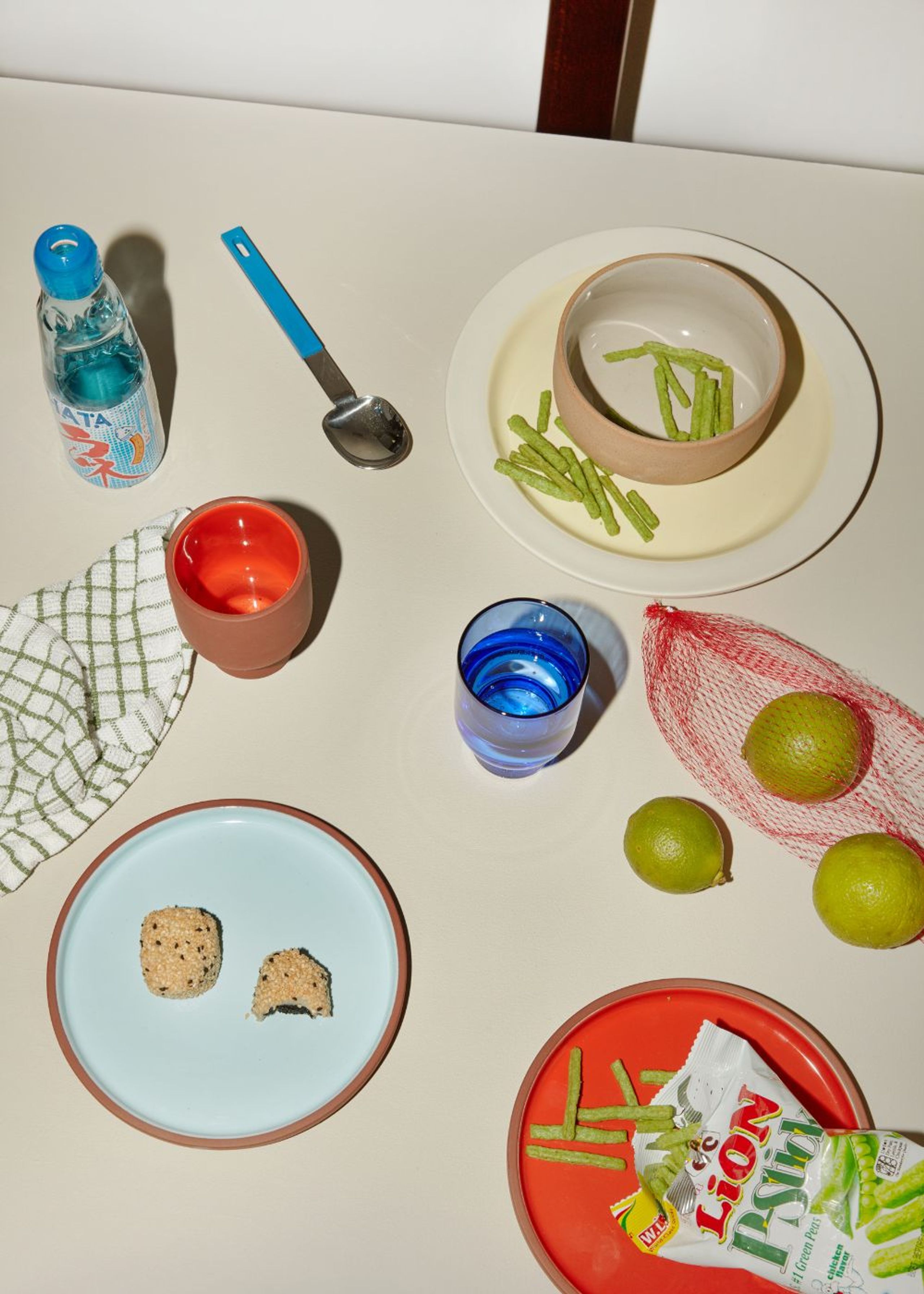 Studio About - Plate - Clayware Plate - Large - 2 pcs - Ivory/Yellow