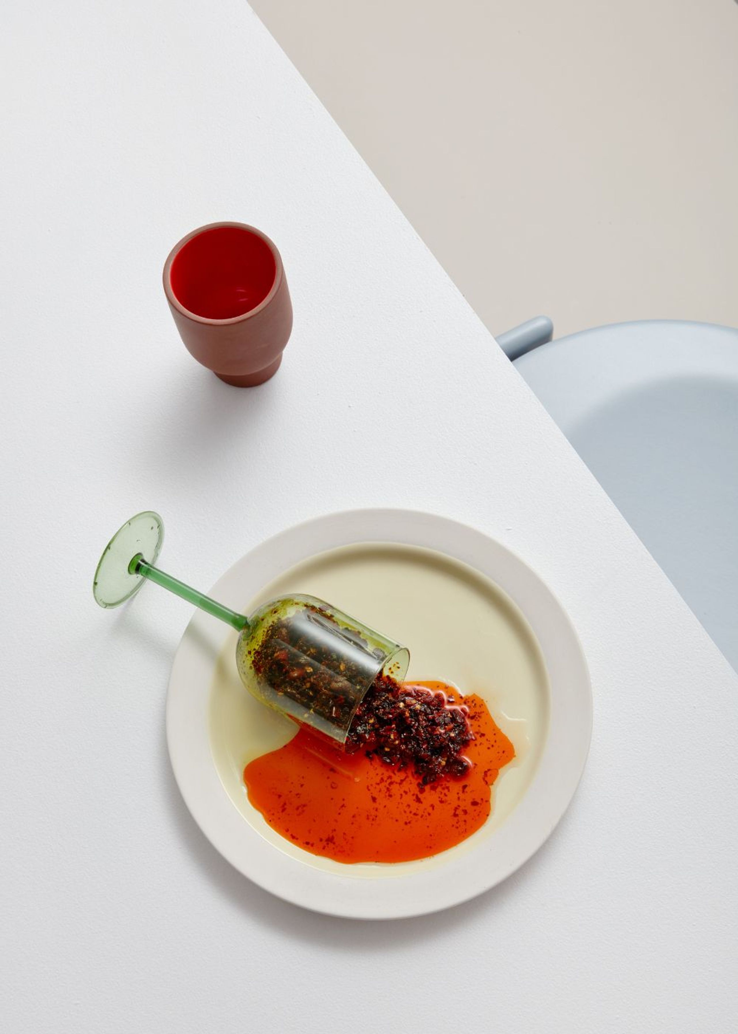 Studio About - Plate - Clayware Plate - Large - 2 pcs - Ivory/Yellow