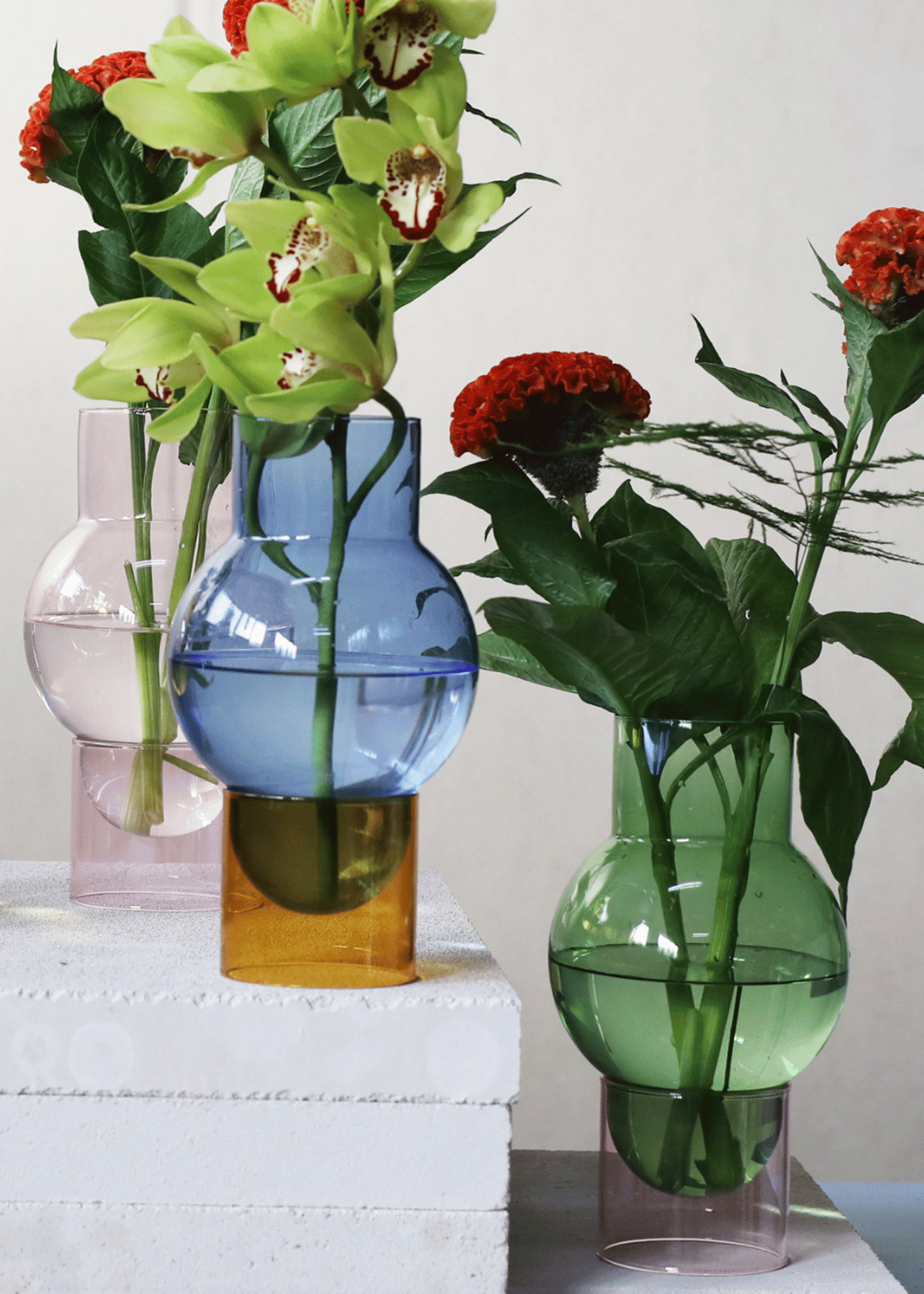 Studio About - Vase - BUBBLE TUBE, LARGE - Amber