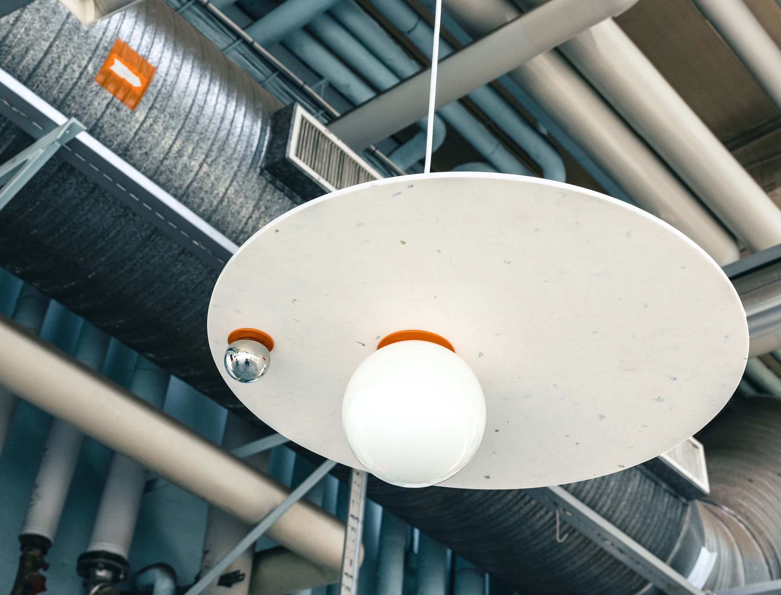 Swedish Ninja - Závěsné svítidlo - PLUTO BIG Alba White - Bubblegum Pink