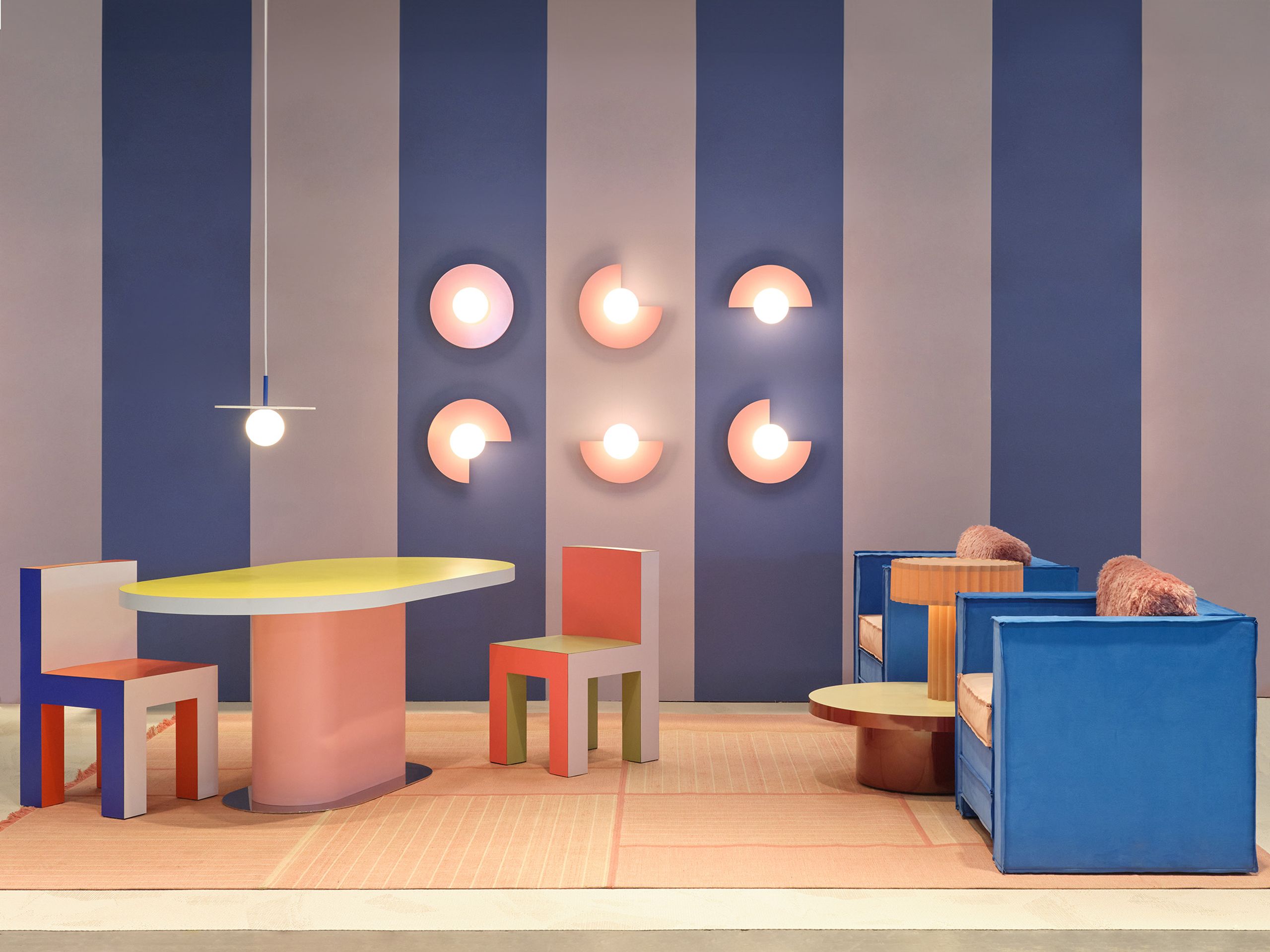 Swedish Ninja - Pendant Lamp - PLUTO LITTLE Alba White - Bubblegum Pink