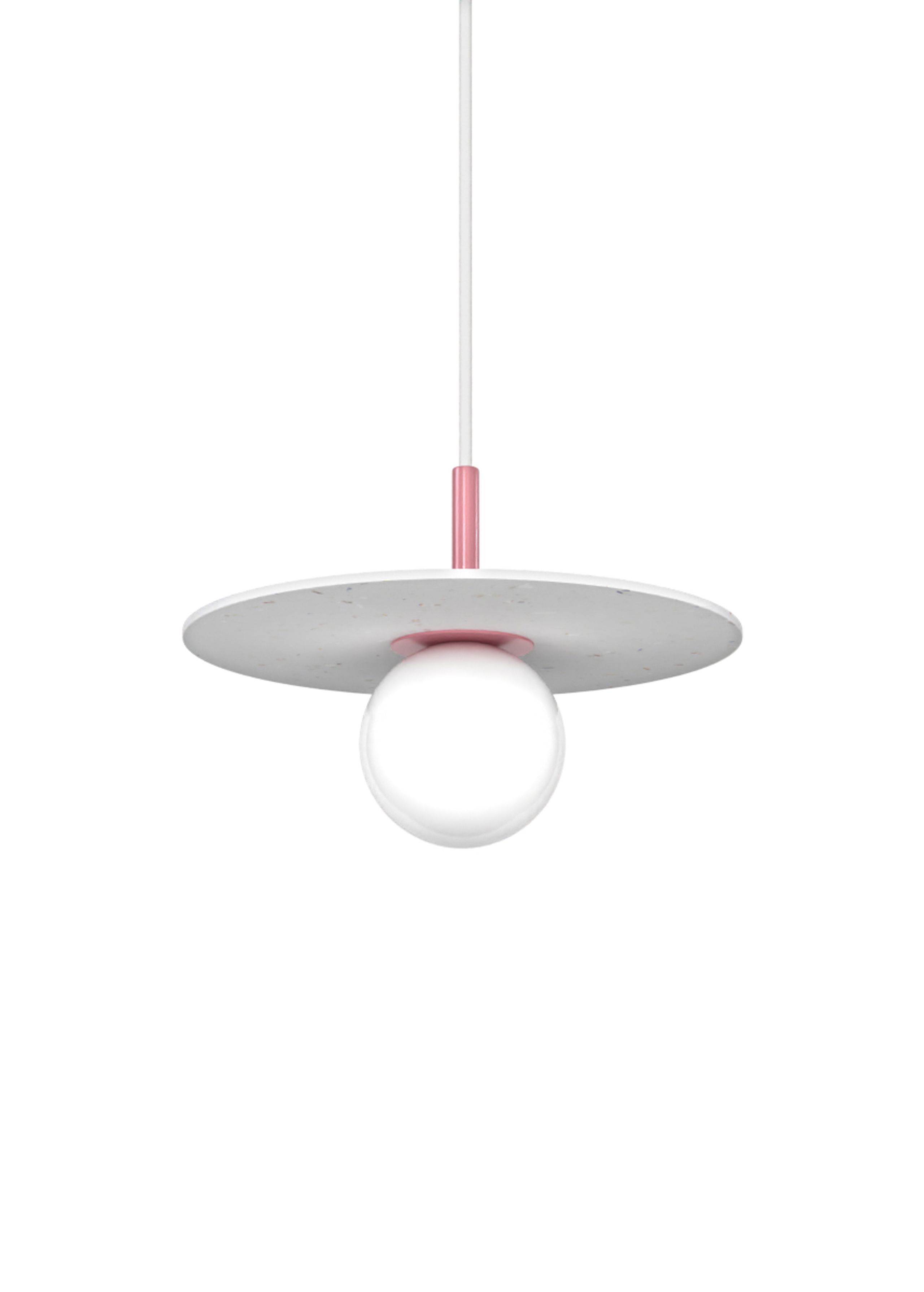 Swedish Ninja - Pendant Lamp - PLUTO LITTLE Alba White - Bubblegum Pink