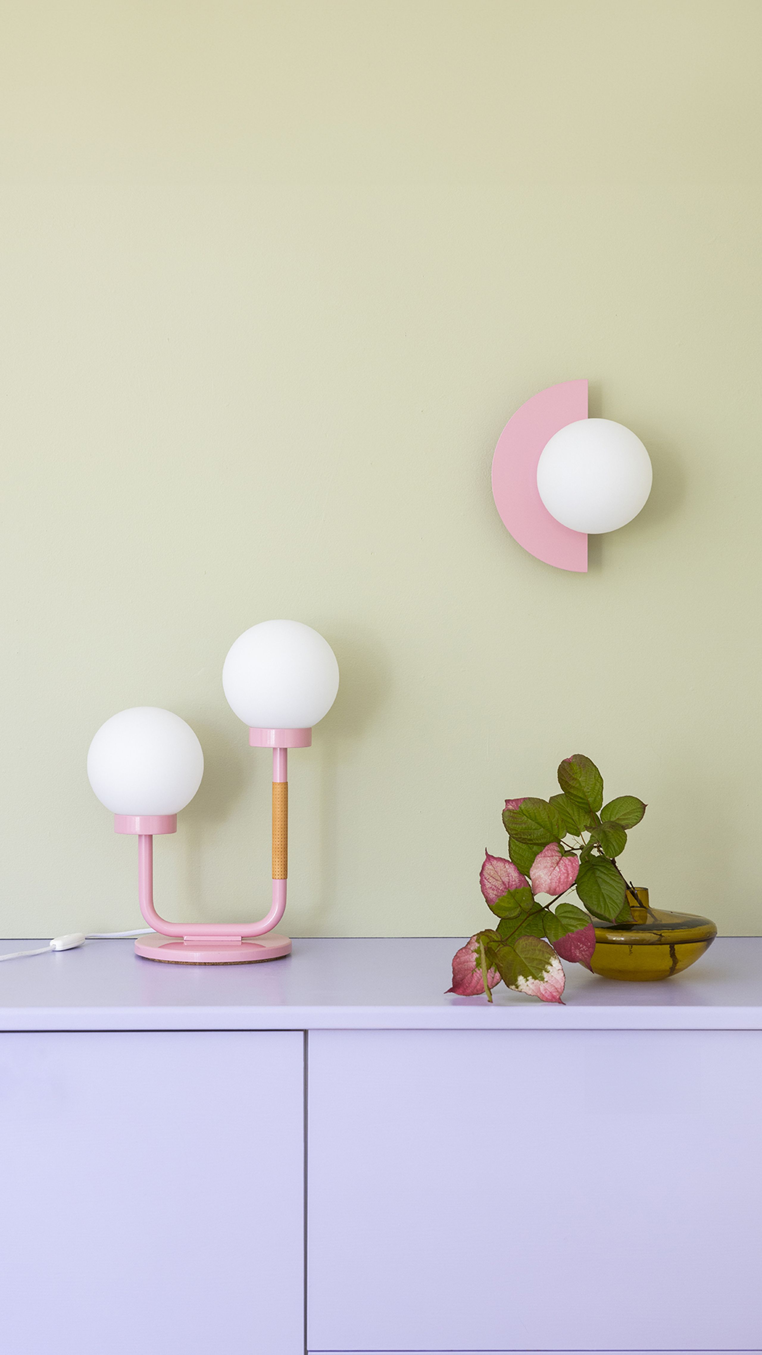 Swedish Ninja - Nástěnné svítidlo - Candy Little Circle 180 S - Bubblegum Pink