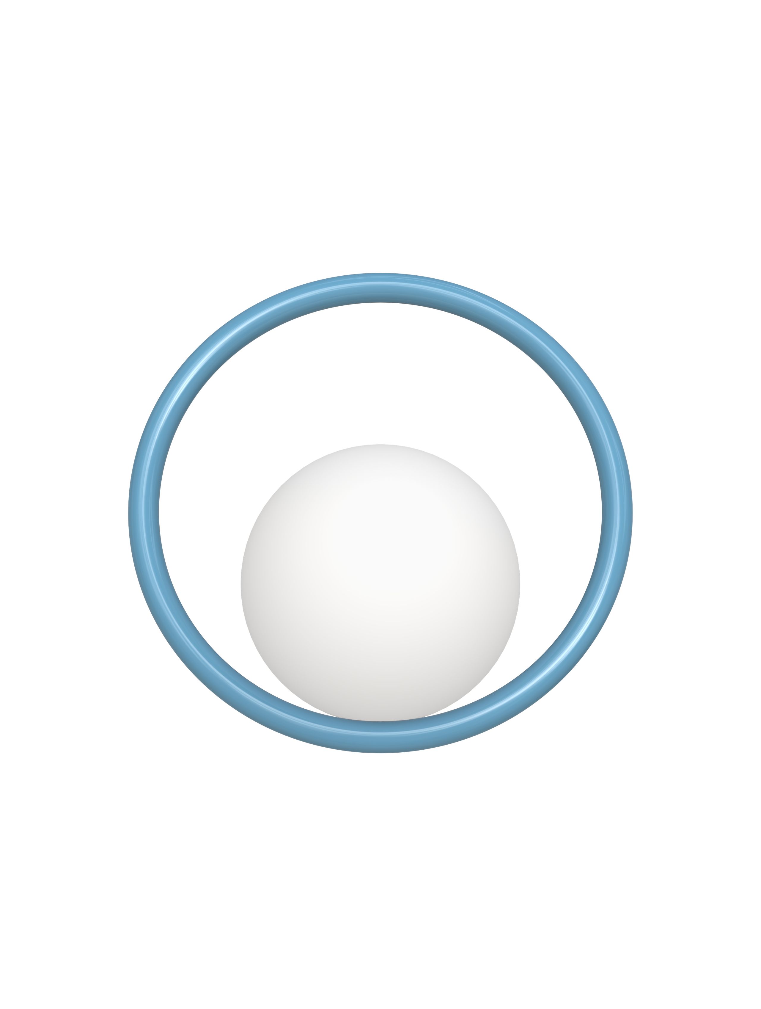 Swedish Ninja - Kinkiet - Hula Hoop Wall Lamp - Cord, Switch, & Plug - Scandi Blue