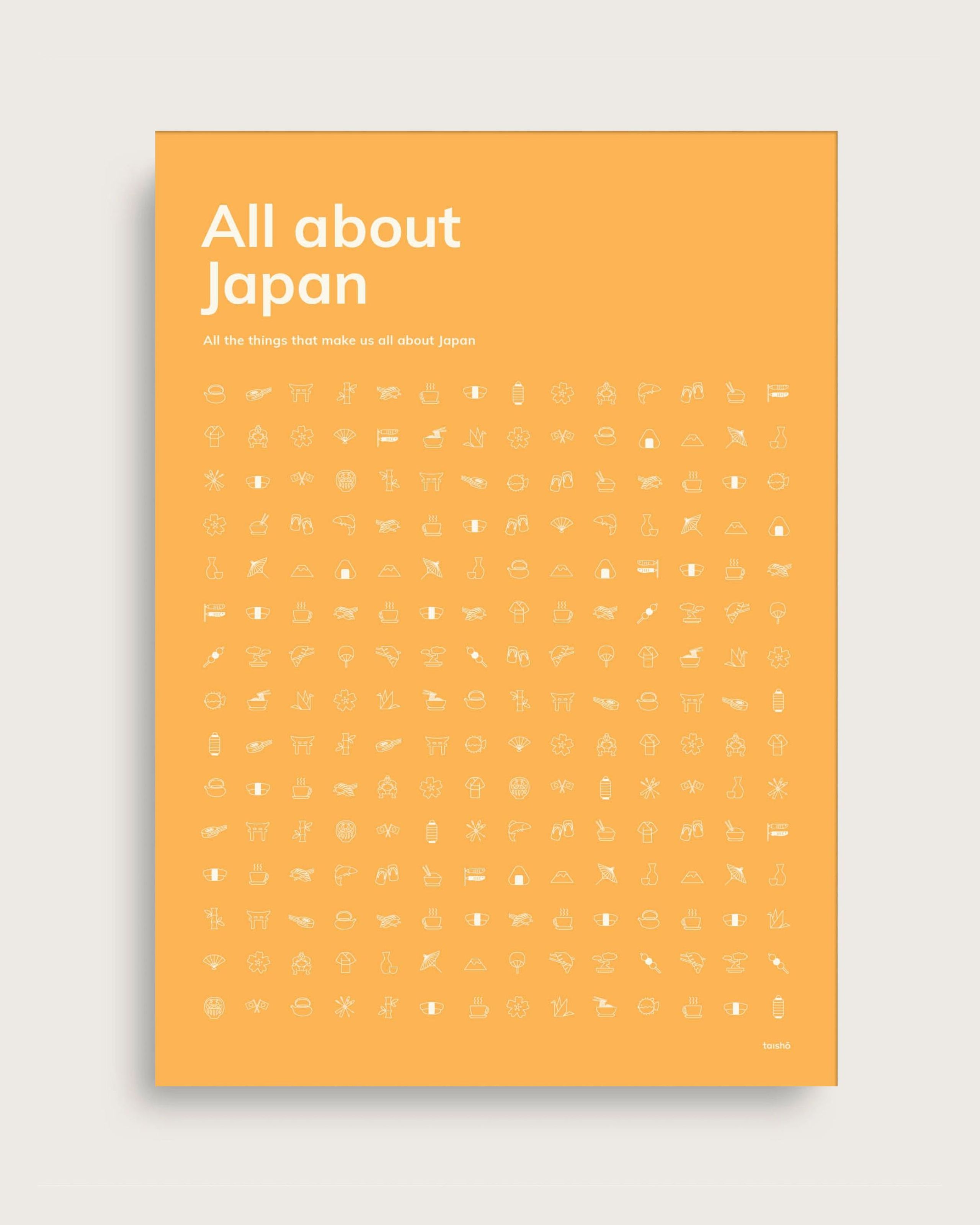 Taishō - Poster - All About Japan - Orange Yellow