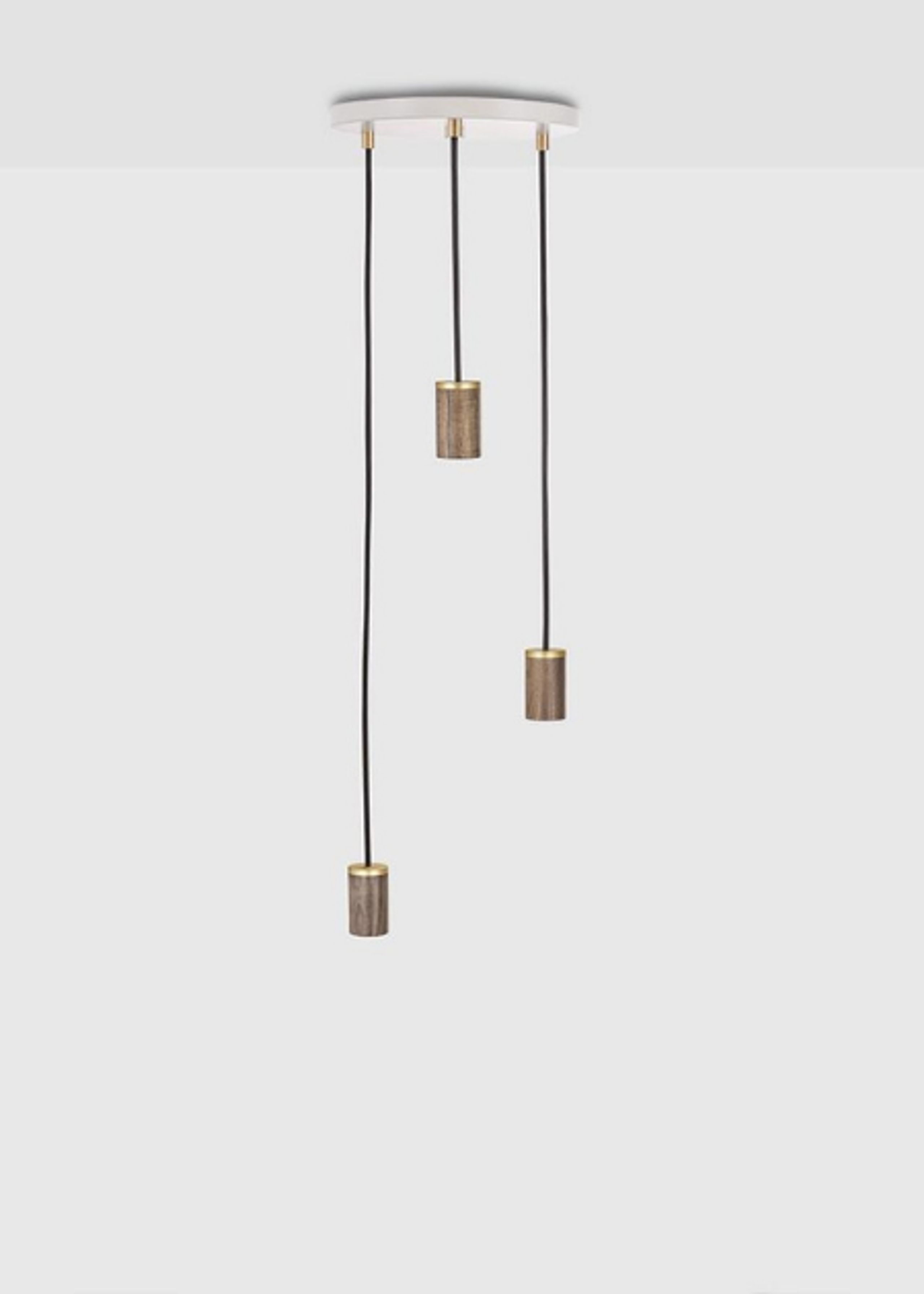 Tala - Lampe - Triple Pendant Canopy - Walnut/White
