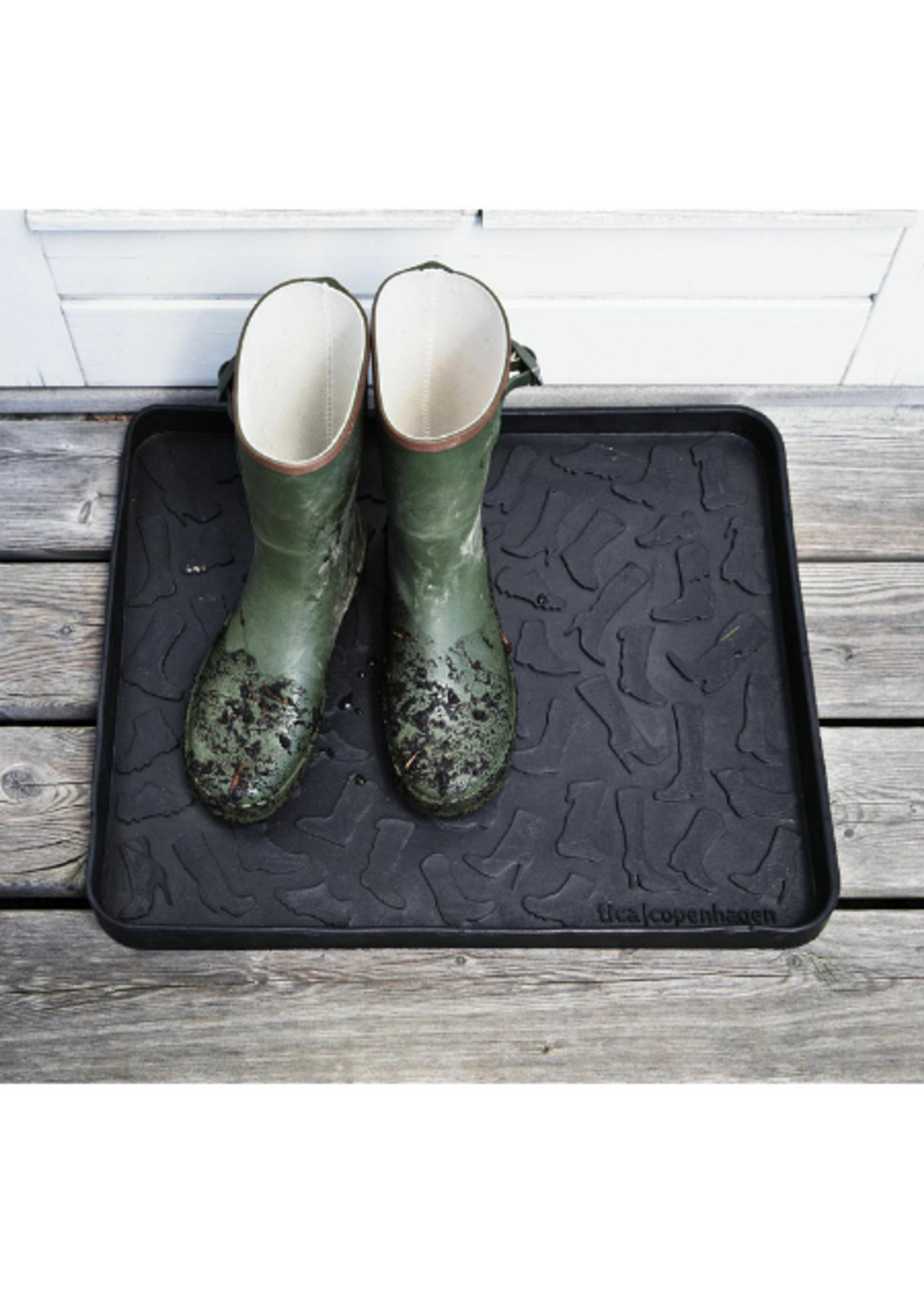 Tica Copenhagen - Dørmåtte - Skobakker I Gummi - Black - Medium