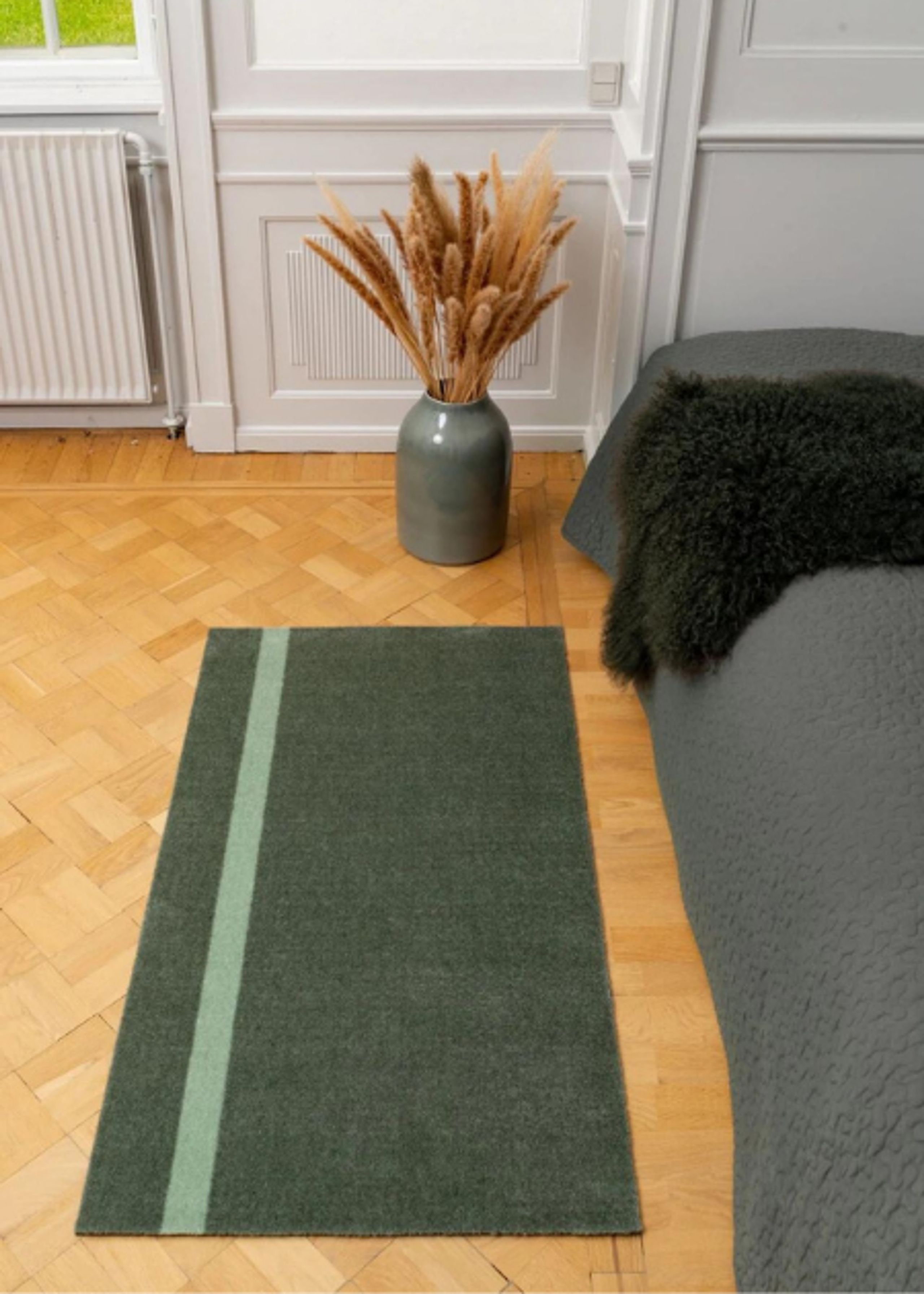 Tica Copenhagen - Tapijt - Stripe Vertical - Light Green/Dust Green