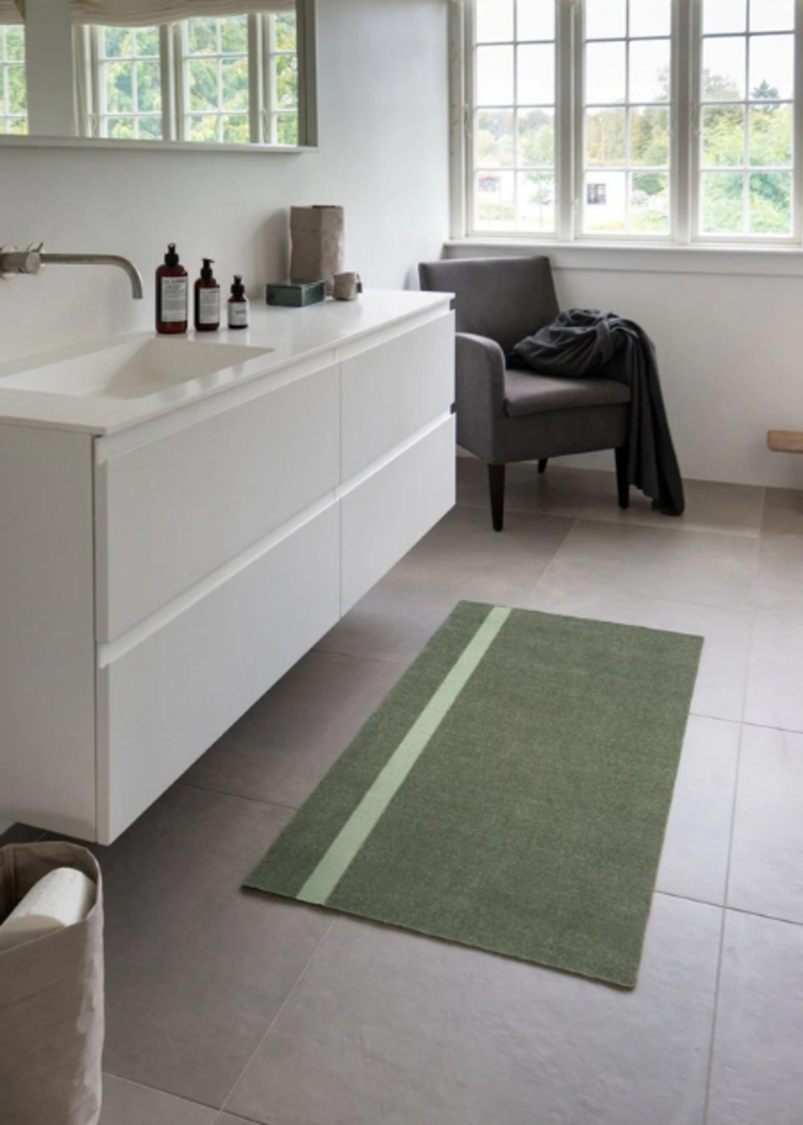 Tica Copenhagen - Tapijt - Stripe Vertical - Light Green/Dust Green