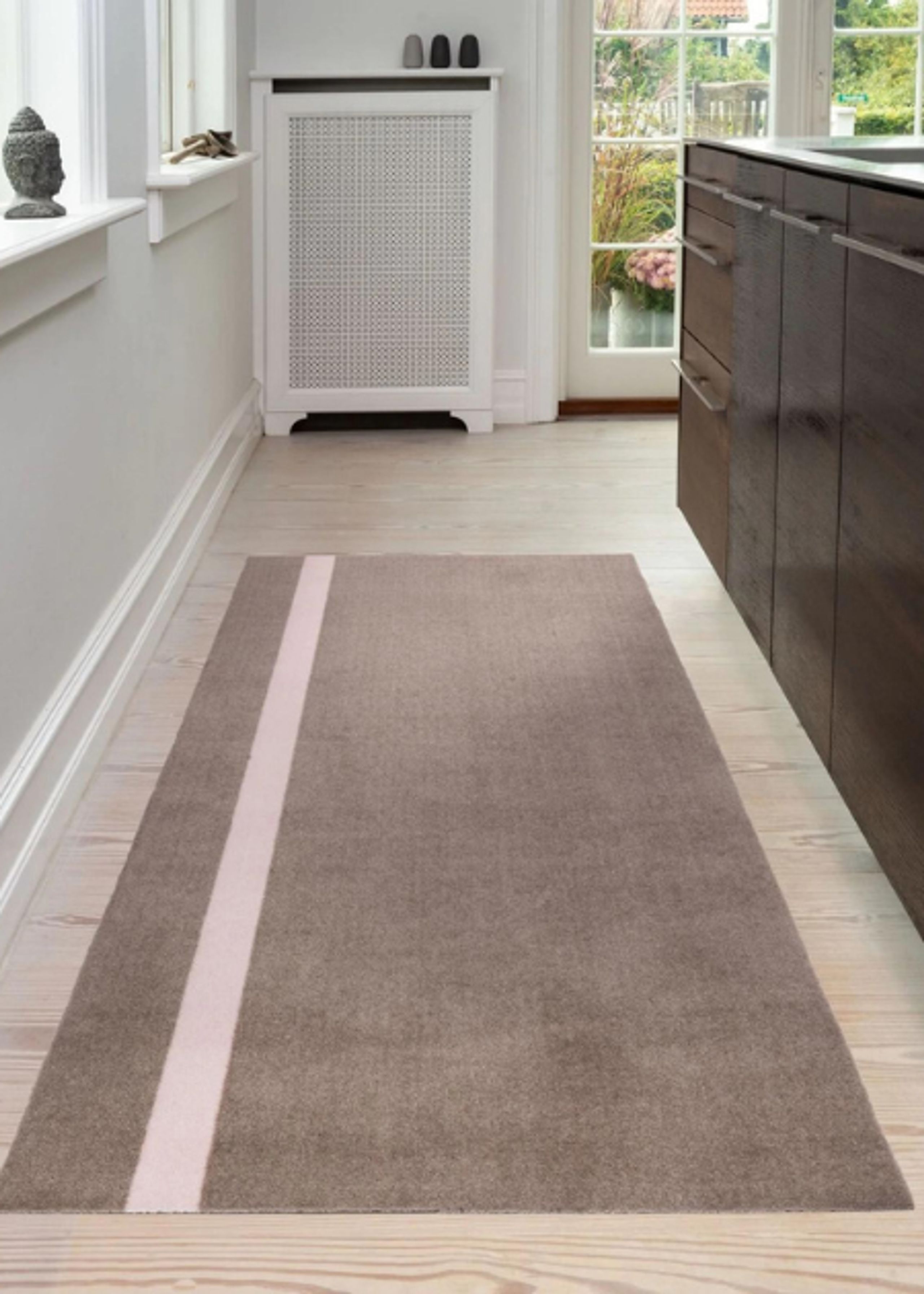 Tica Copenhagen - Rug - Stripe Vertical - Sand/Light Pink
