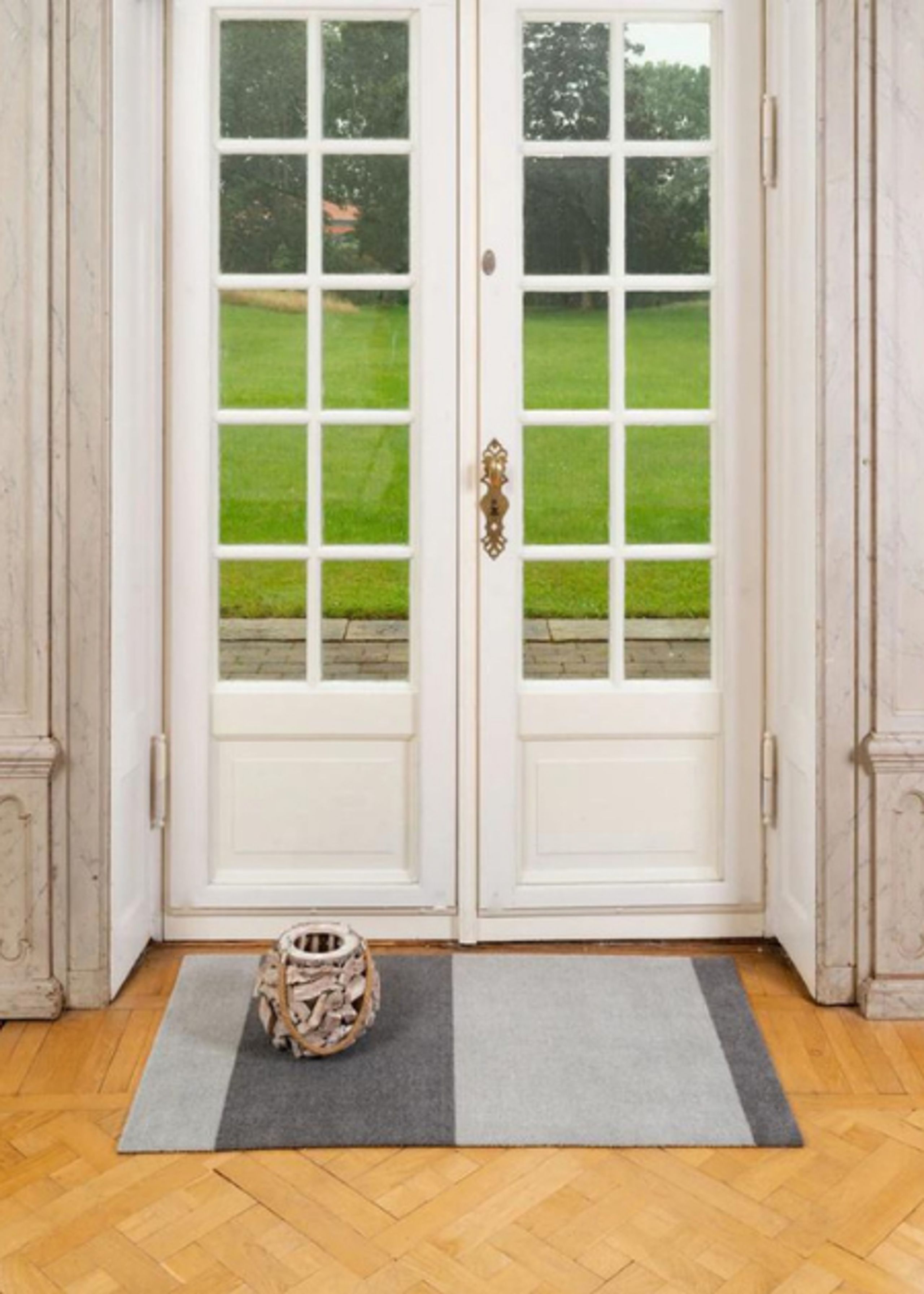 Tica Copenhagen - Rug - STRIPES HORIZON - Steelgrey/Light Grey