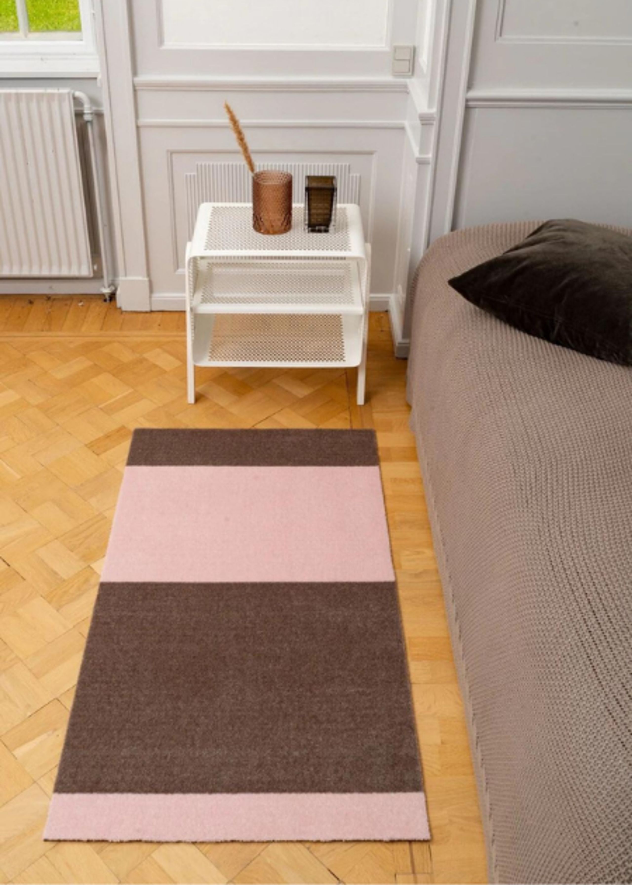 Tica Copenhagen - Tapis - Stripes Horizon Unicolor - Sand/Light Pink