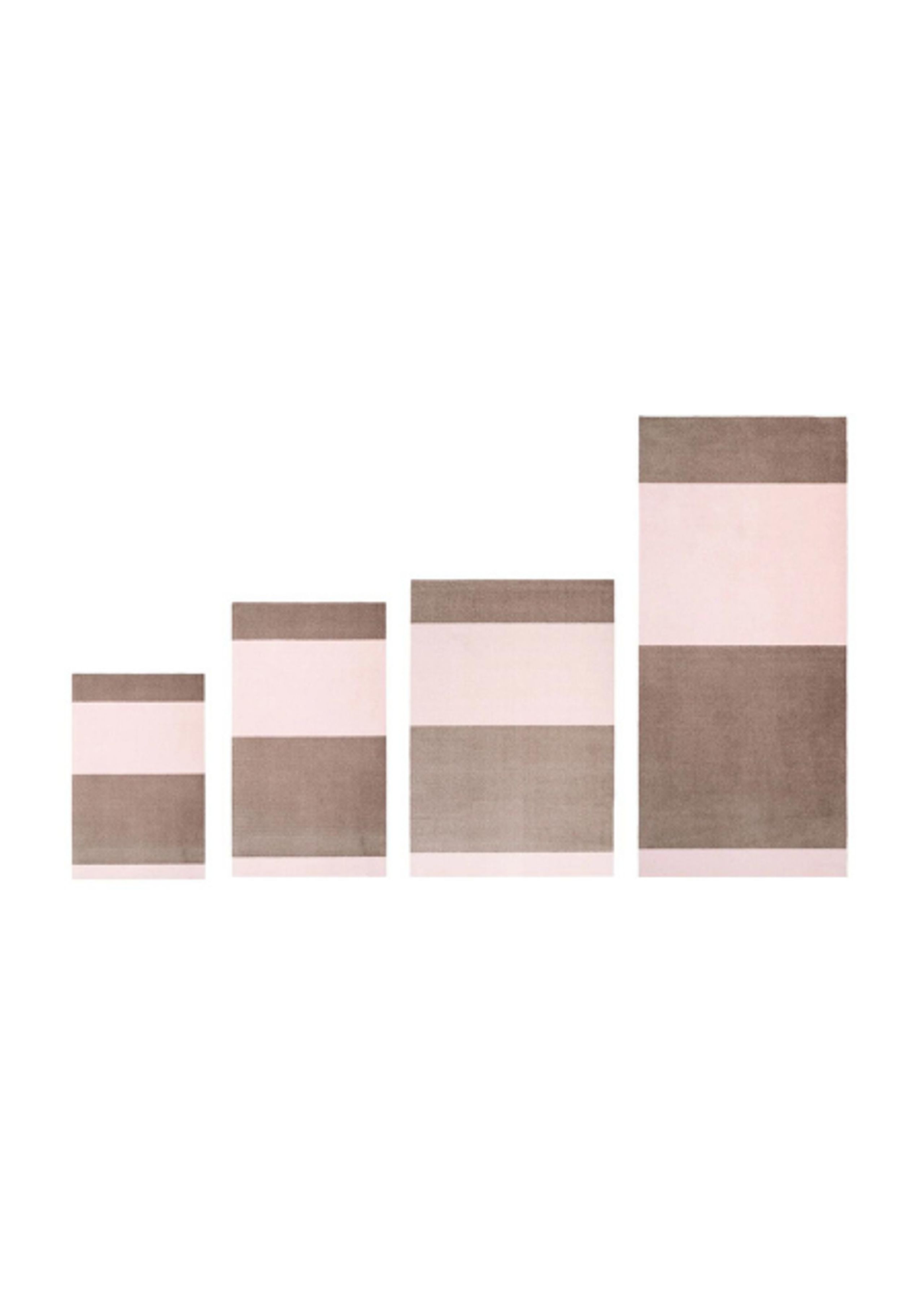Tica Copenhagen - Tapis - Stripes Horizon Unicolor - Sand/Light Pink