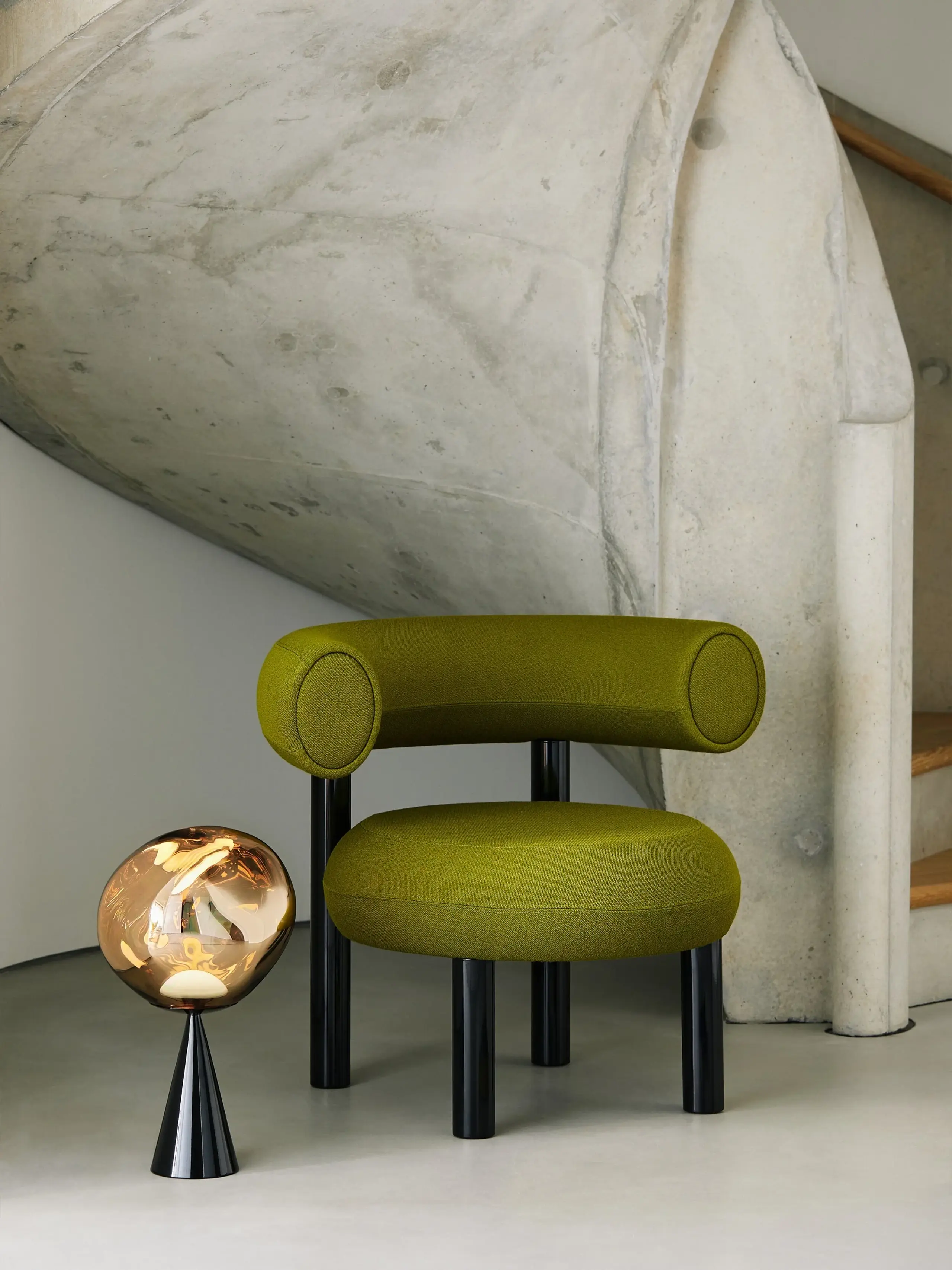 Tom Dixon - Table Lamp - Melt Cone Fat Table Led - Mirrored, Gloss Gold